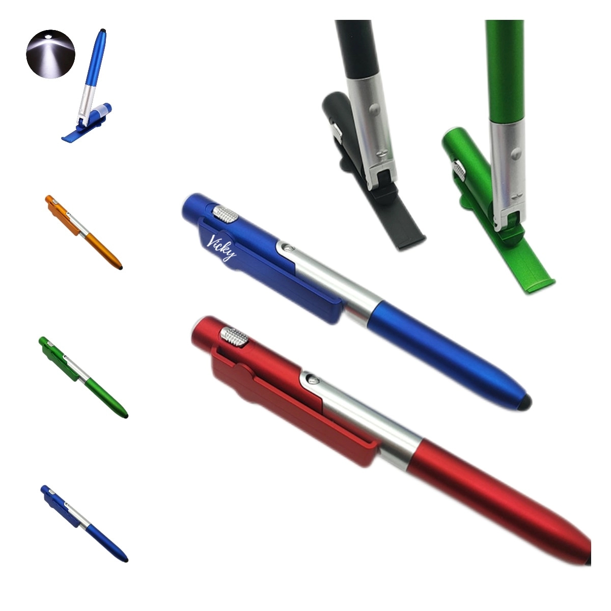 Foldable LED Phone Stand Stylus Pen 2
