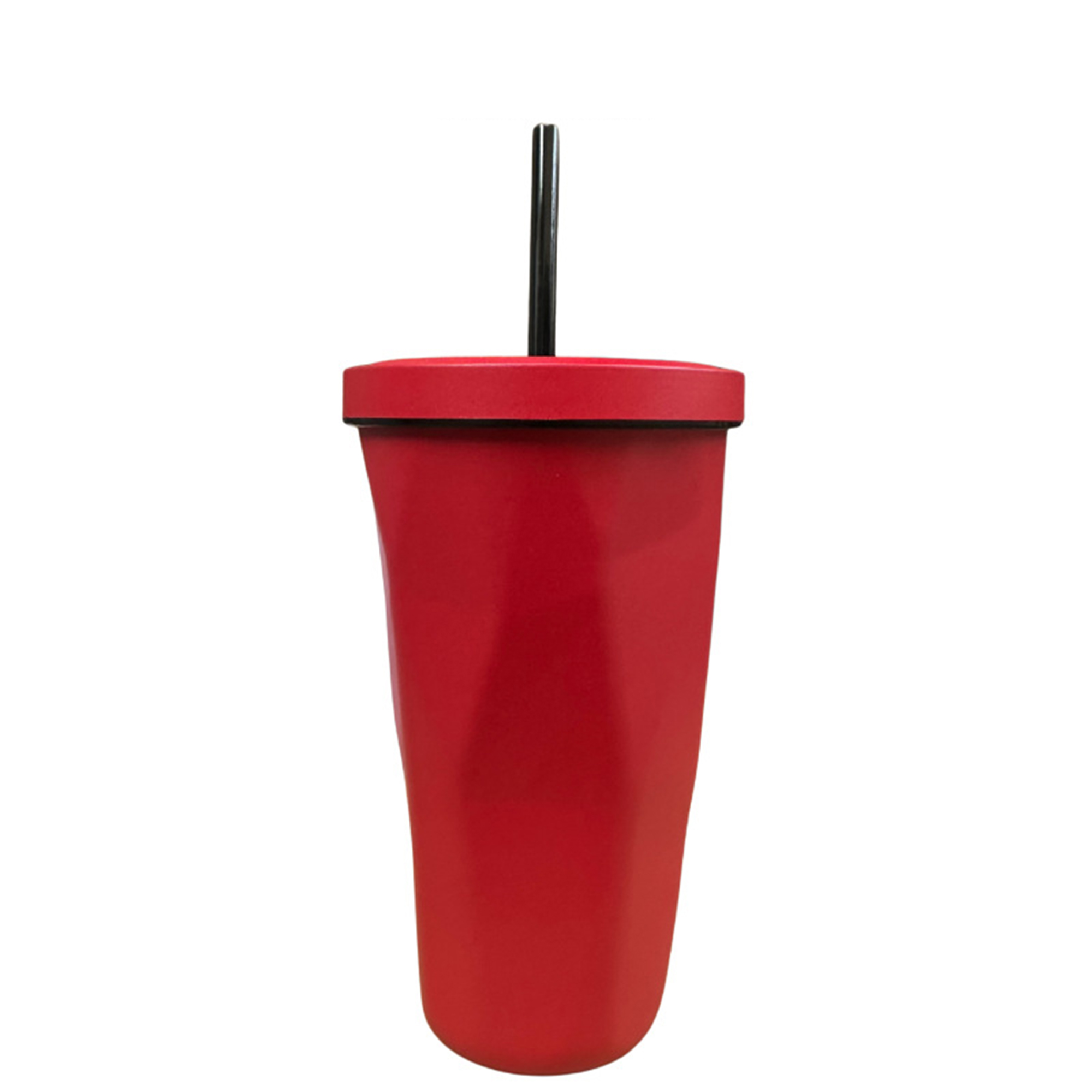 16 Ounce Diamond Shape Travel Tumbler With Straw 2.75" x 7.1" 7