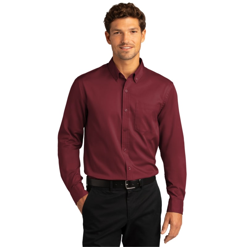 Port Authority Long Sleeve SuperPro React Twill Shirt. 49