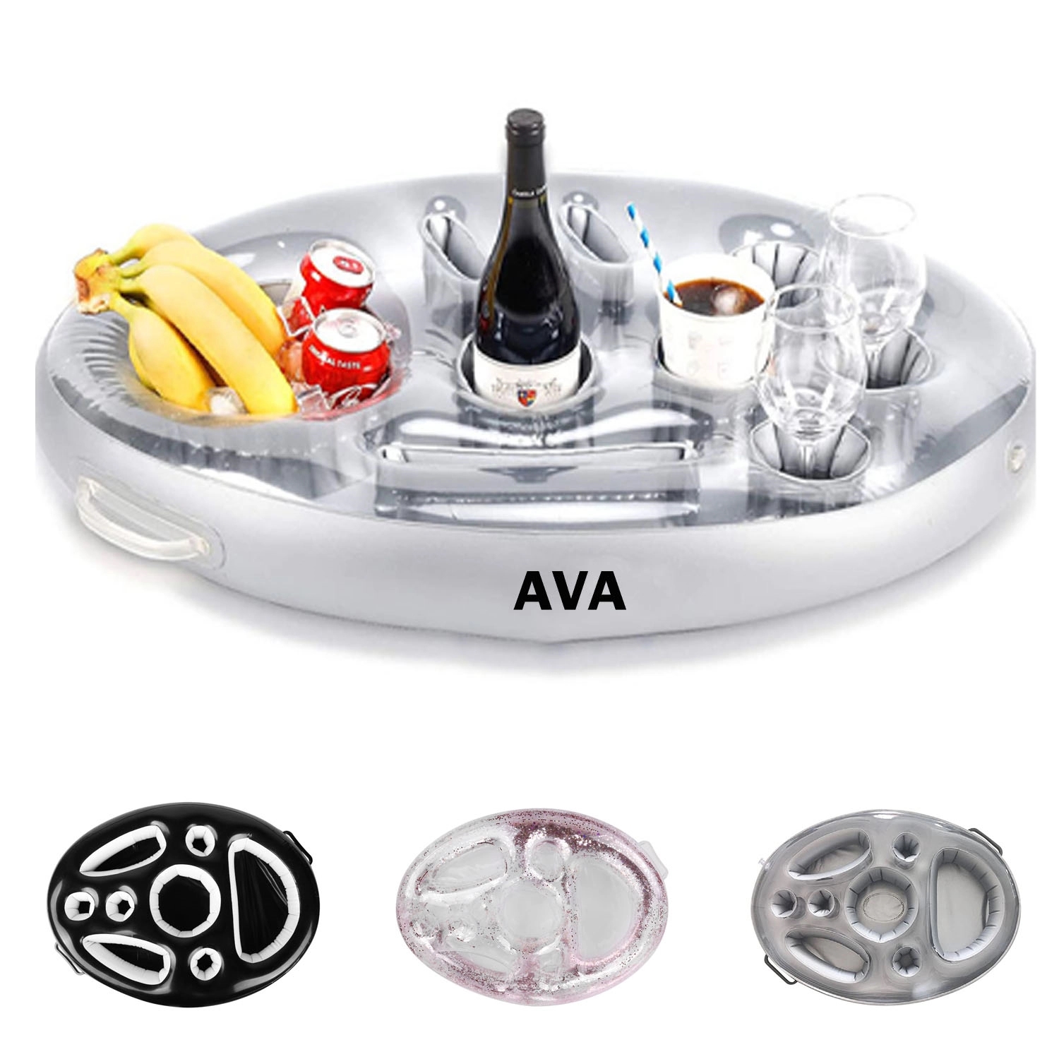 Pvc Self-Service Portable Drink Holder Porous Coaster Tray 1