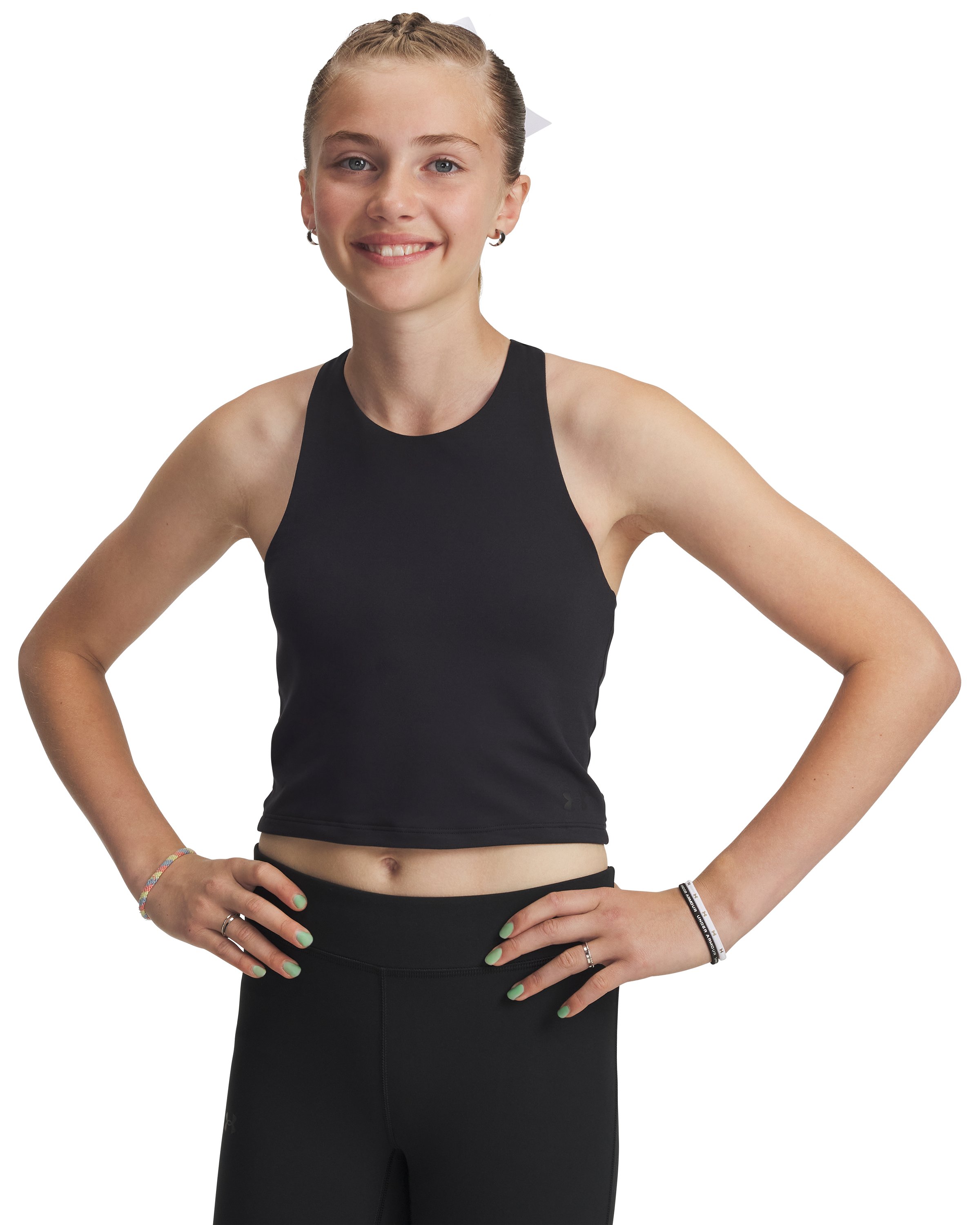 UA Motion Girls' Crop Tank 6