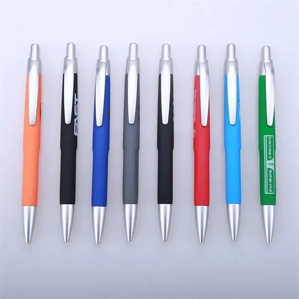 Rubber Coated Click Ballpoint Pen 8