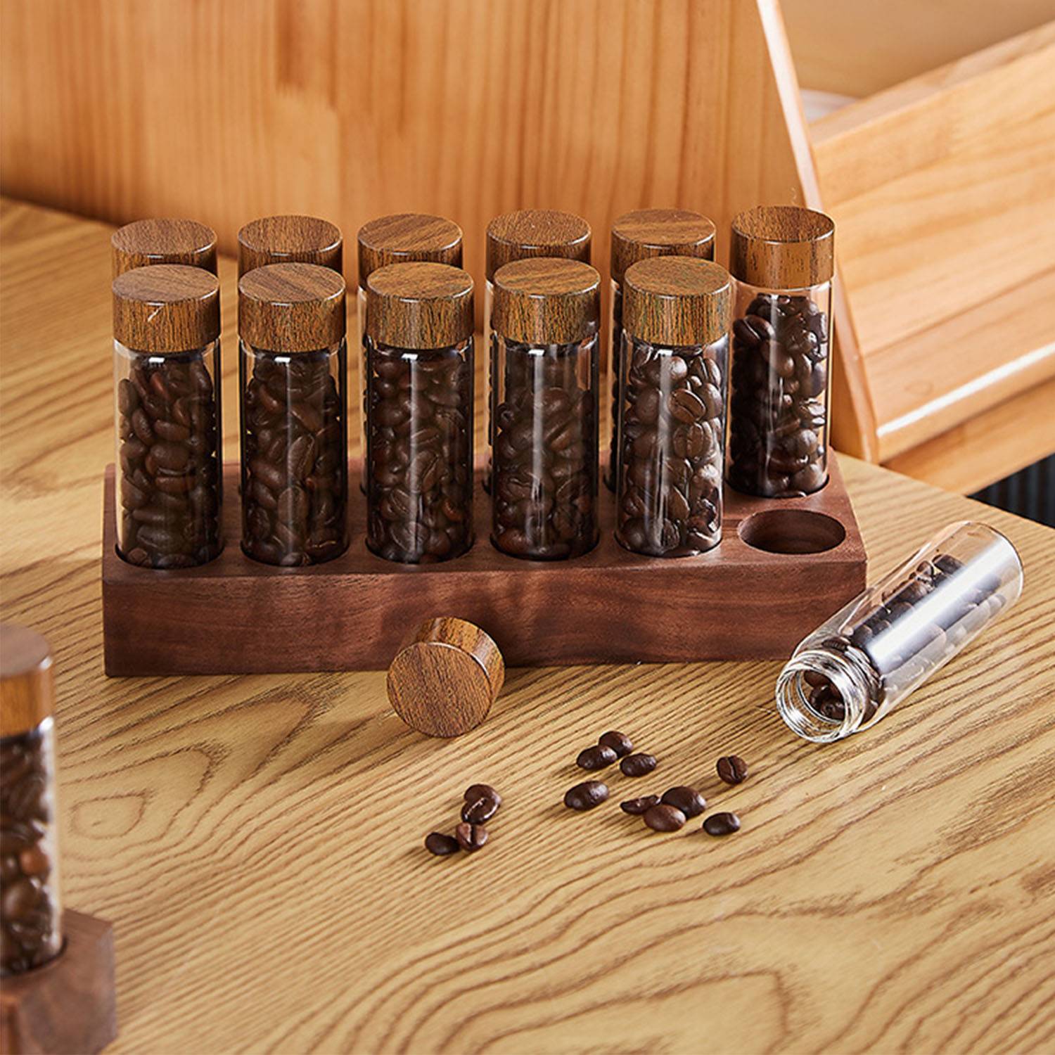 Coffee bean packaging test tube display rack 5
