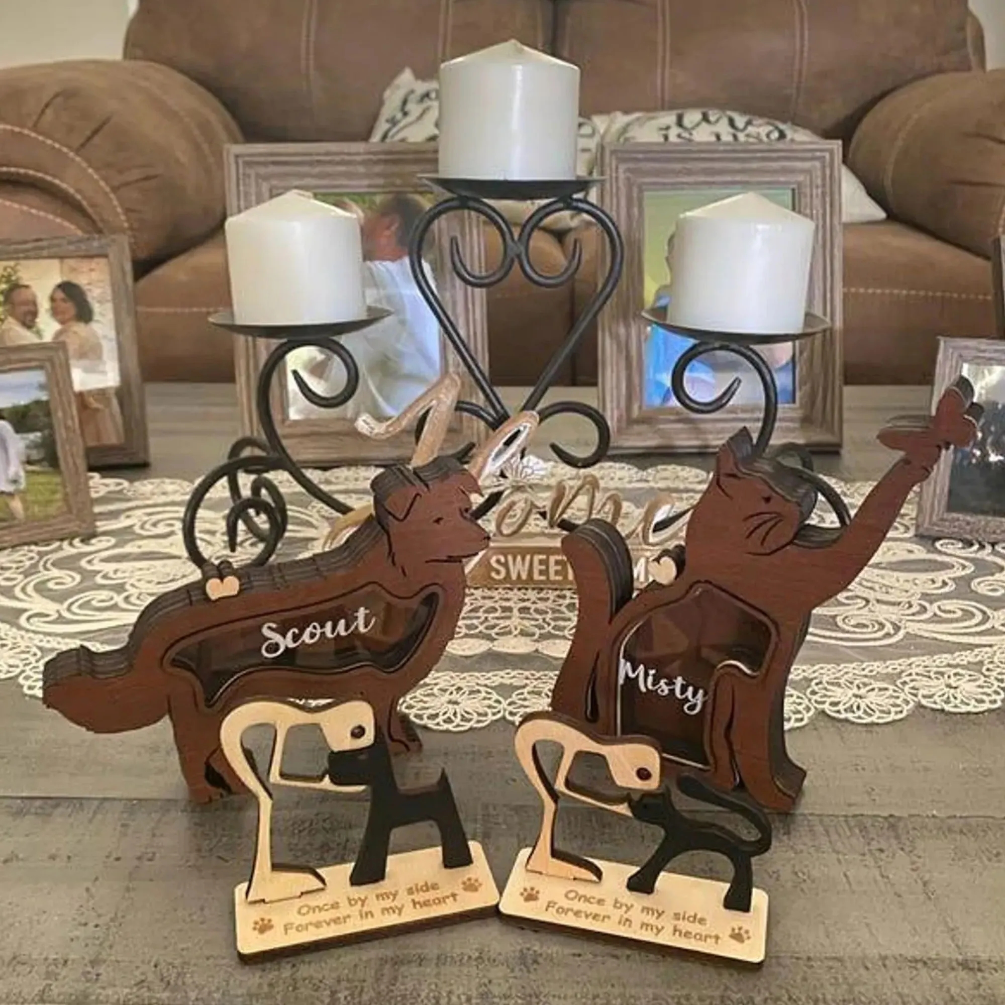Handcrafted Wooden Pet Hair Memory Box With Display Window 4