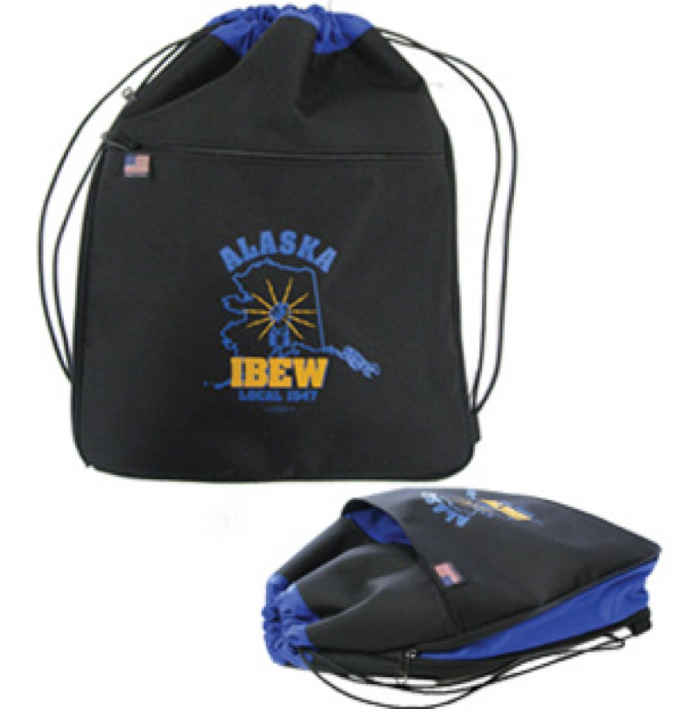 USA Made 600 Denier Polyester Expandable Gusset Drawcord Bag 2