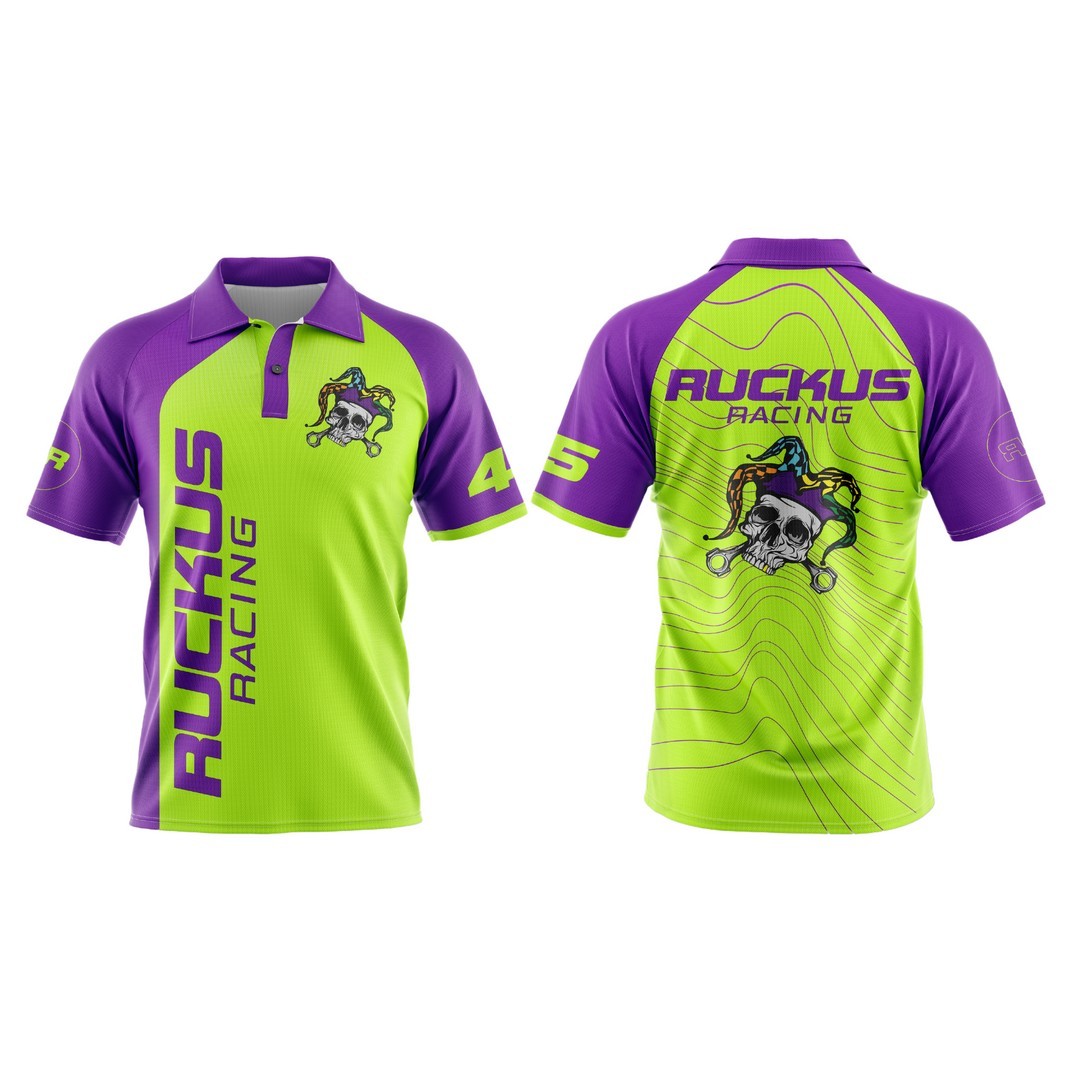 Men's Custom Performance Dye Sublimated 1/4 Zip Polo Shirt 3