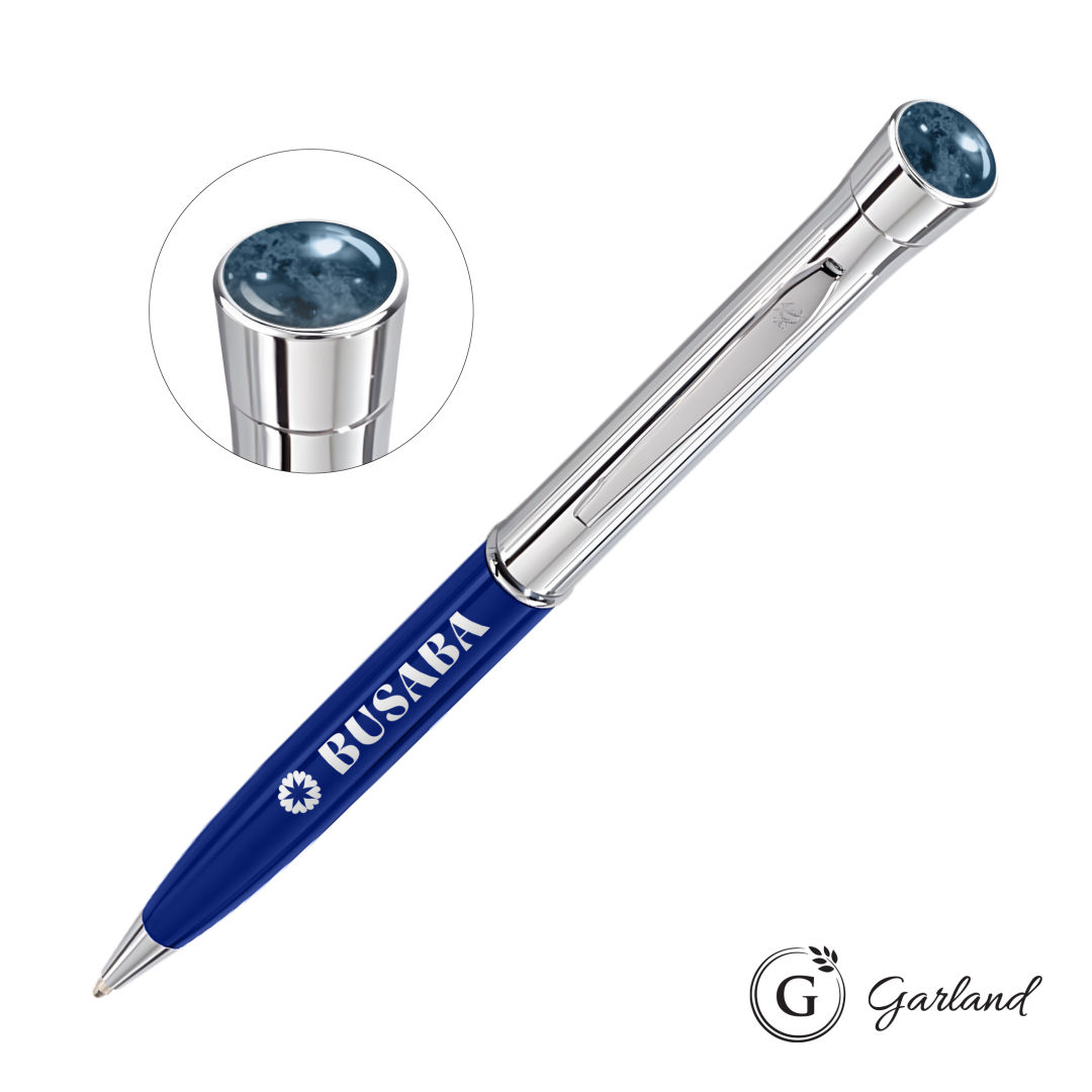 Garland® Monogram Aura Twist Ballpoint Pen - Chrome 20