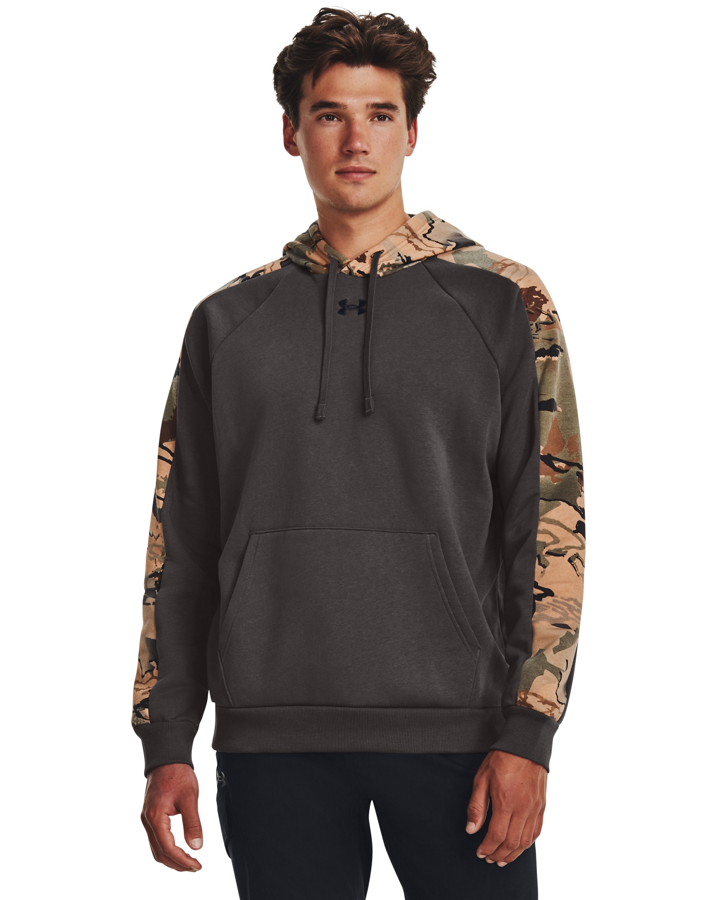 Men's UA Rival Fleece Camo Blocked Hoodie, custom hoodie or sweatshirt with logo imprint 7