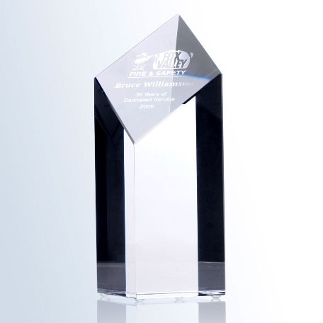 Large - Optical Crystal Diamond Tower Award 2