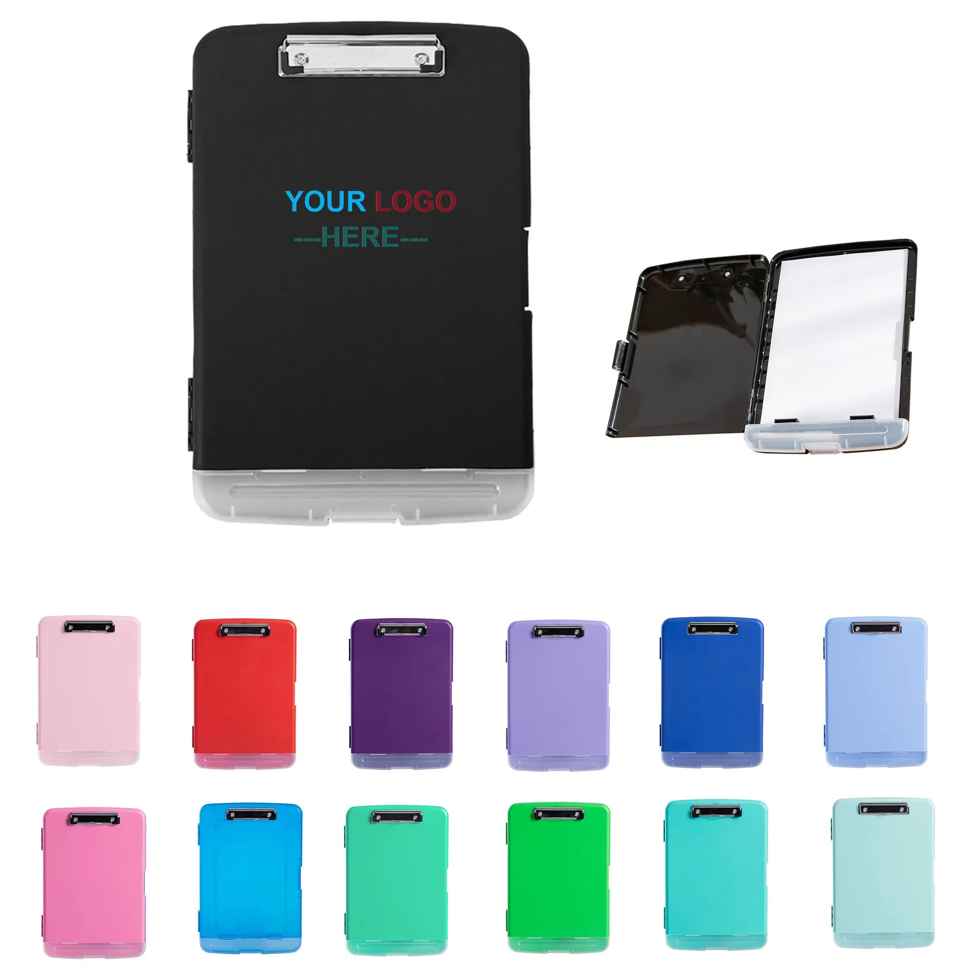 Side Open Nursing Clipboard Foldable Storage 7