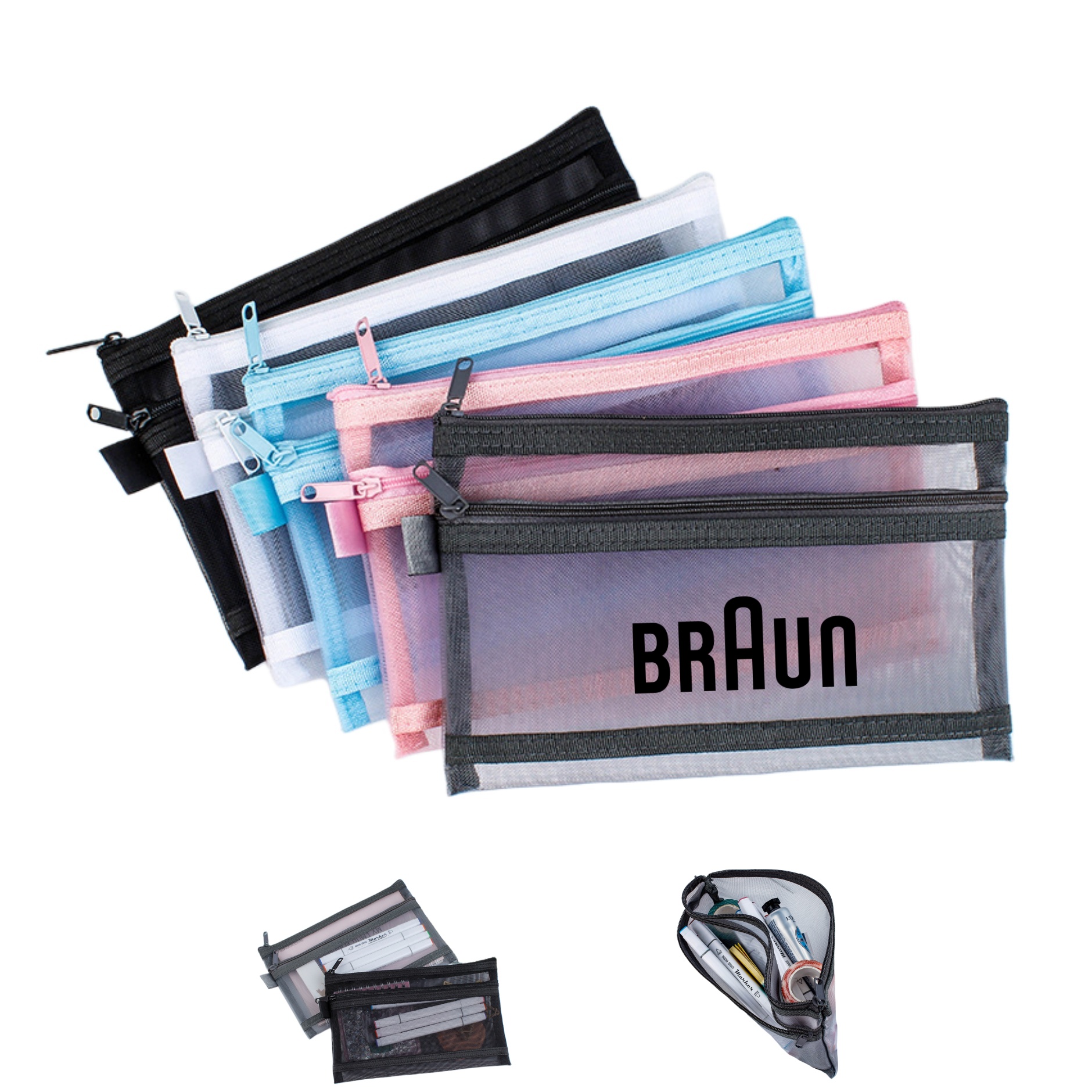 Double Mesh Pencil Pouch 4