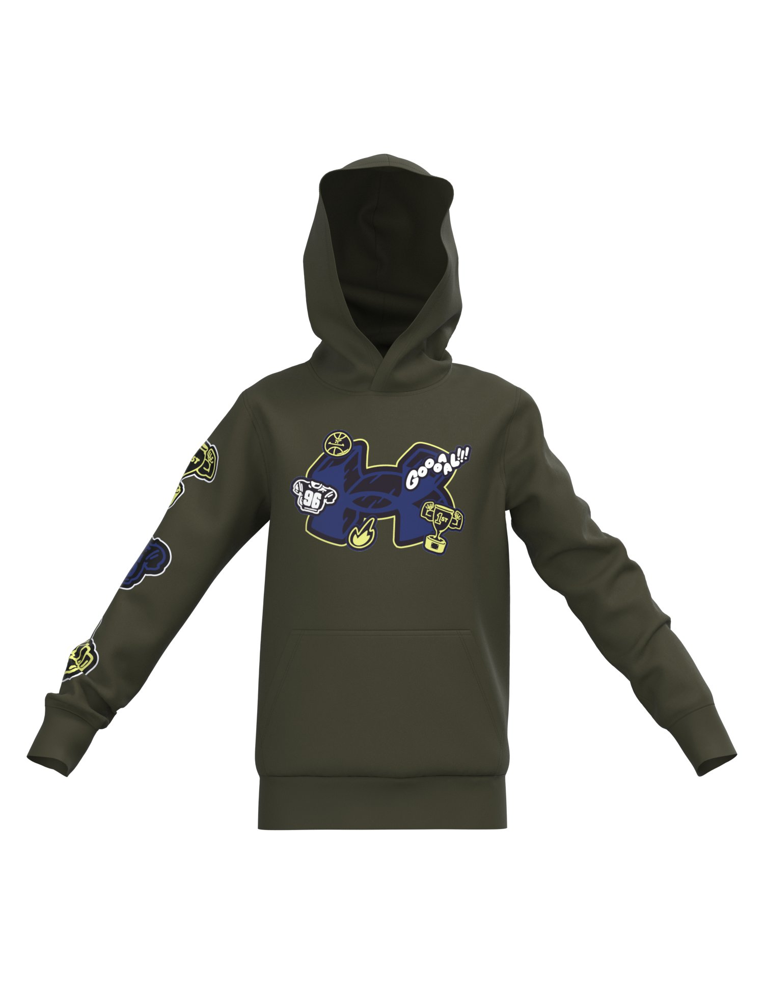 Boys' UA Rival Fleece Trophies Hoodie 4