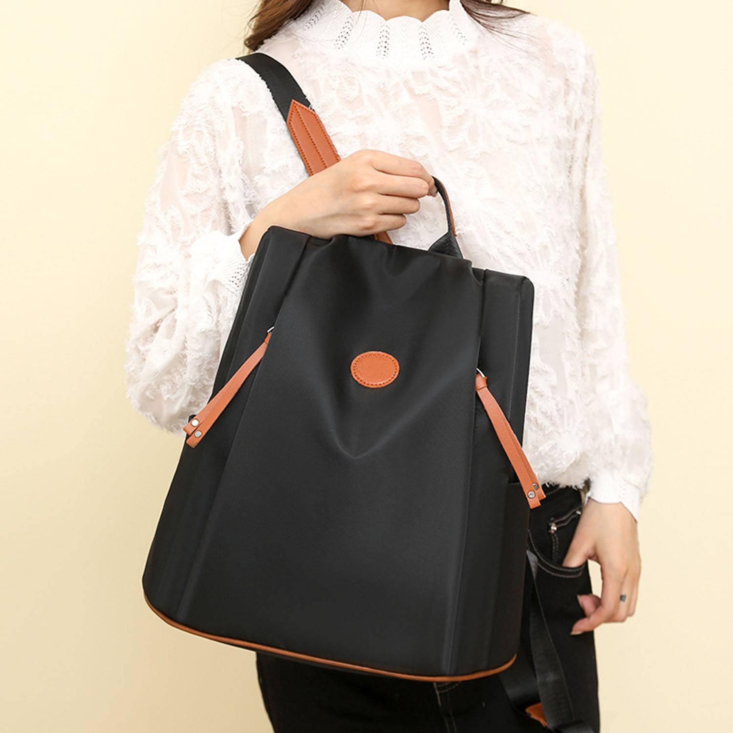 Lightweight Waterproof Anti-Theft Soft Nylon Backpack 5