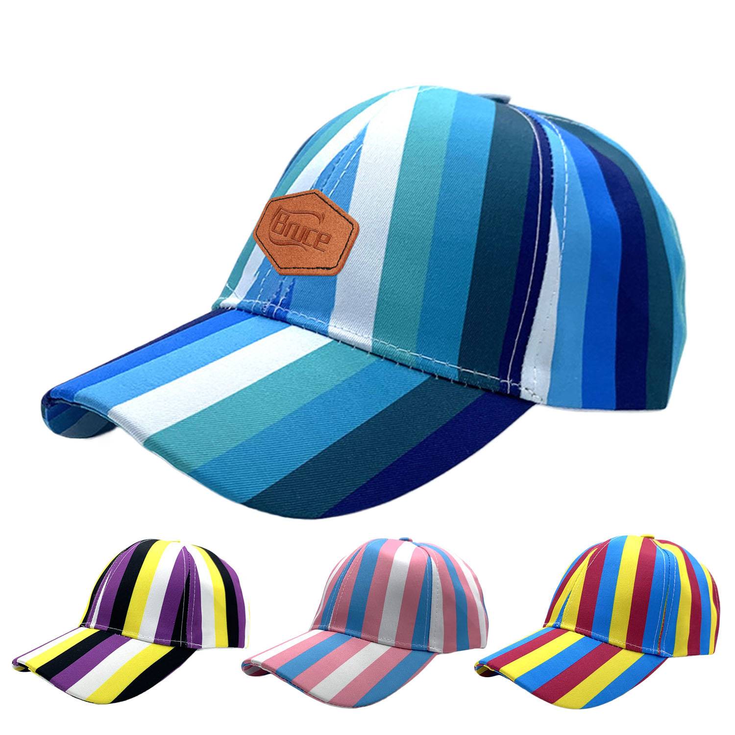 Rainbow Stripe Baseball Cap 1