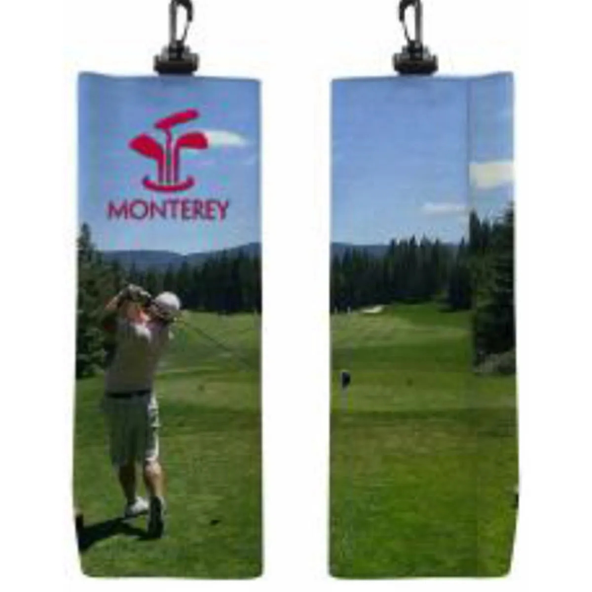Sublimated Microfiber Trifold Suede Golf Towel, 6x15 2