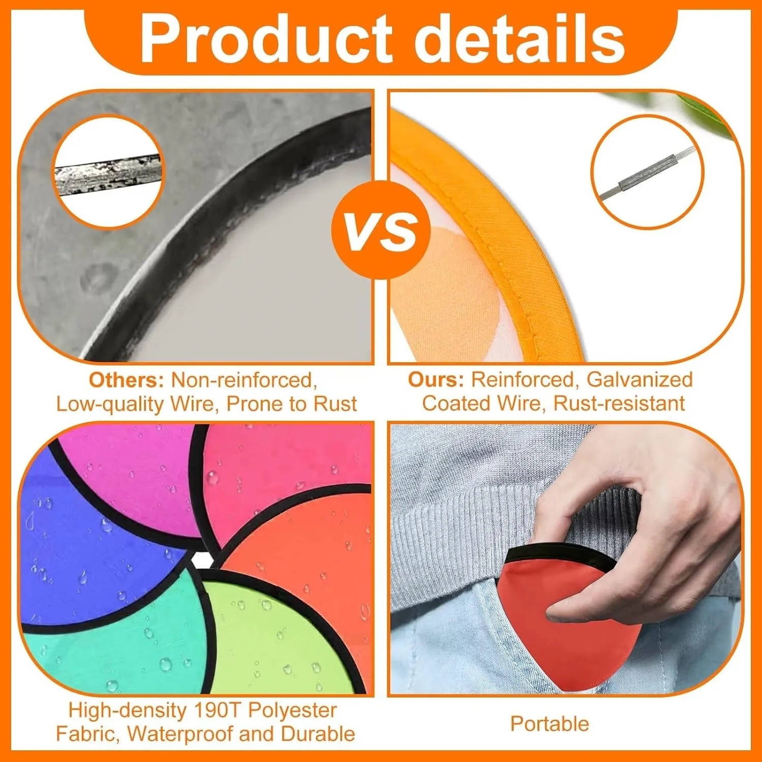 Foldable Flying Disc Fans with Bags 6