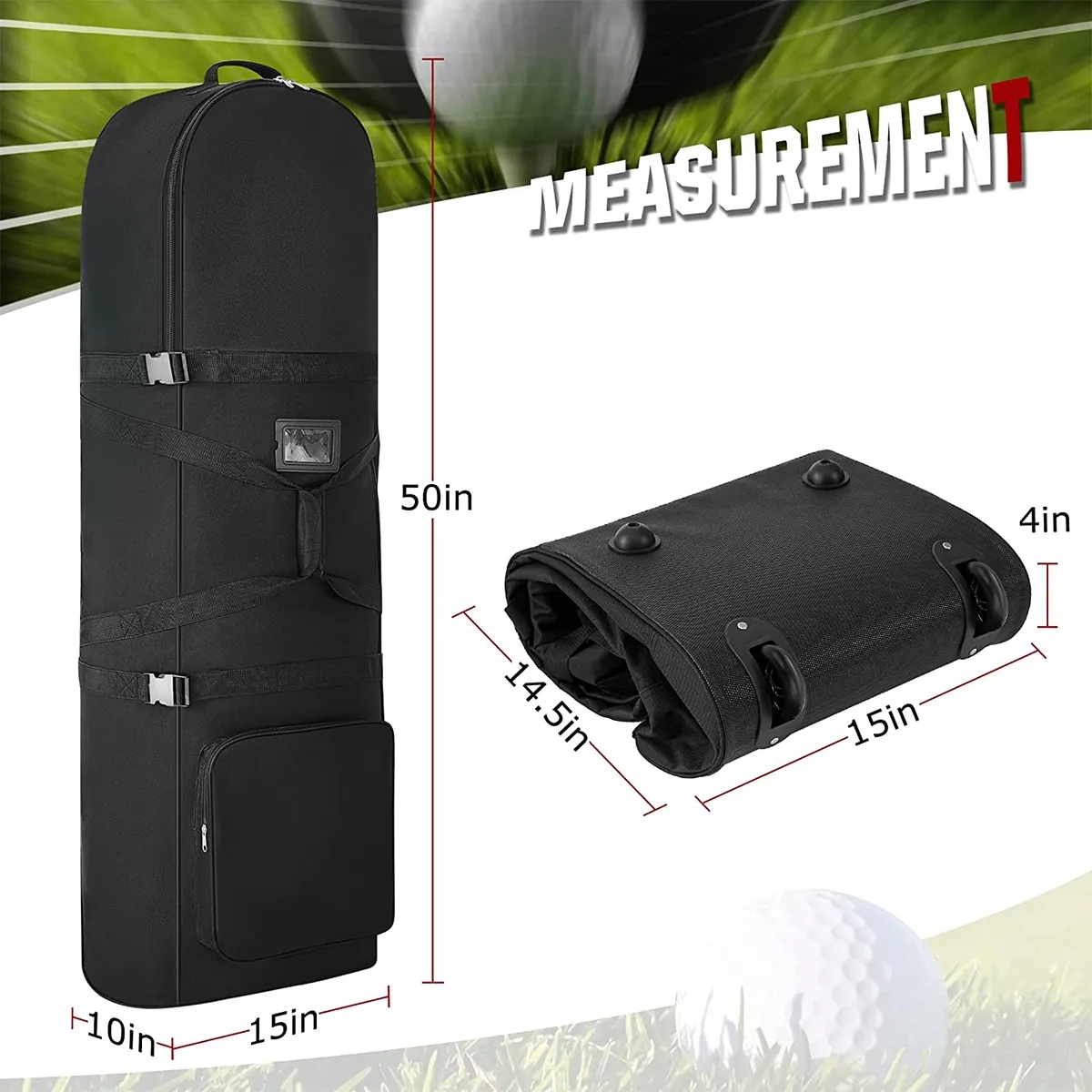 Outdoors Soft Waterproof Golf Travel Club Bag With Wheels 4