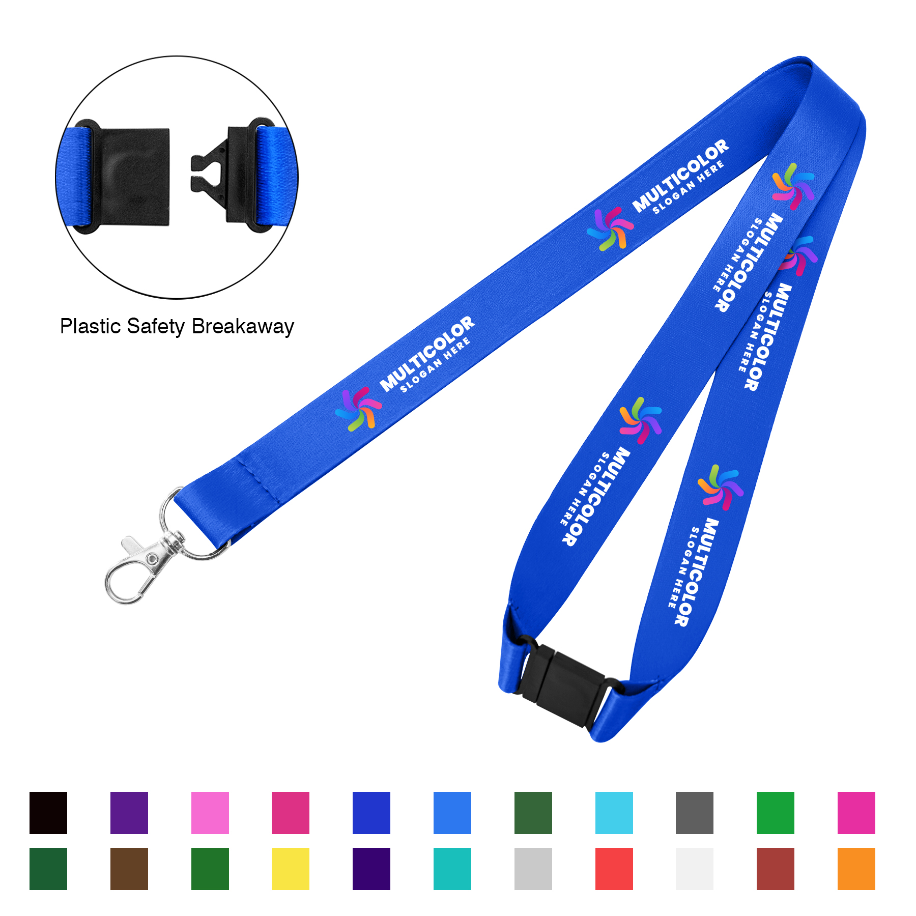 3/4" Full Color Dye-Sublimated Lanyard W/ Safety Breakaway 1