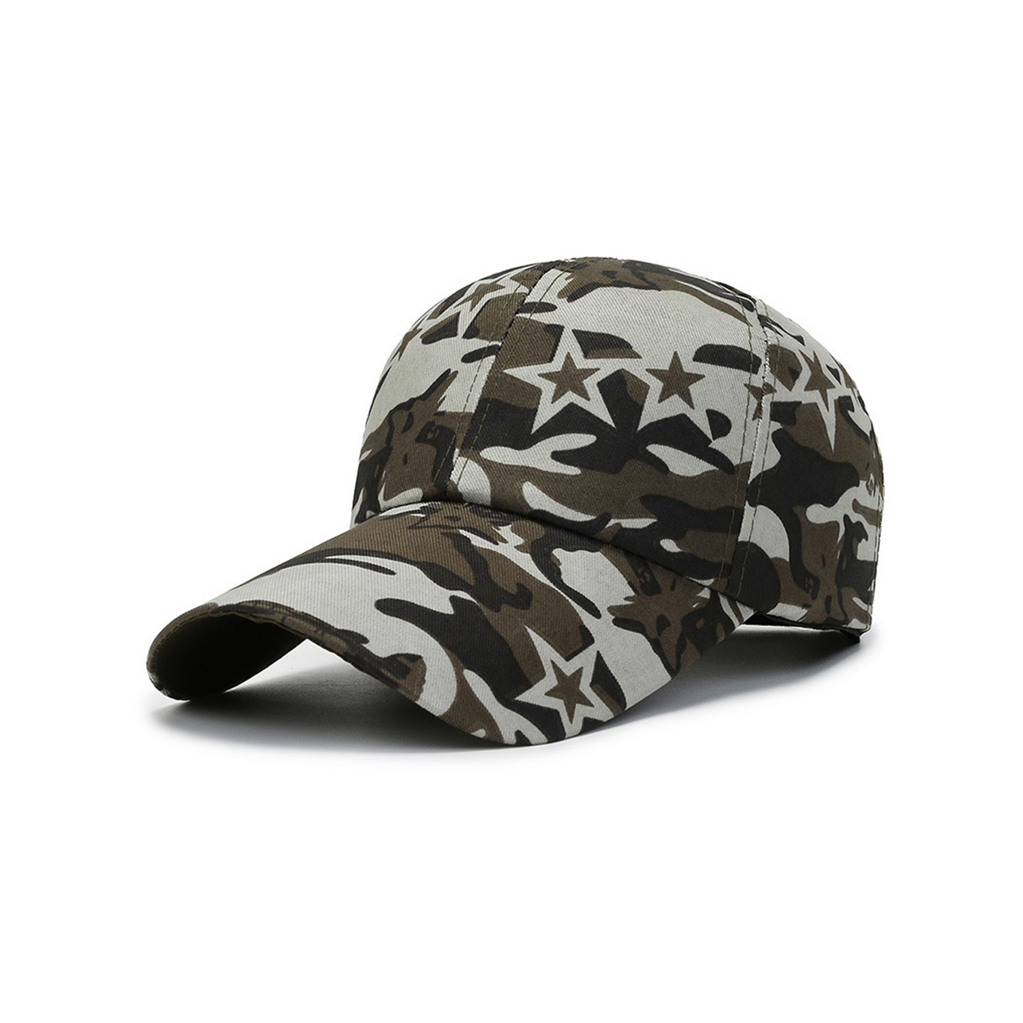Camouflage Cotton Baseball Cap Adjustable Strap 9