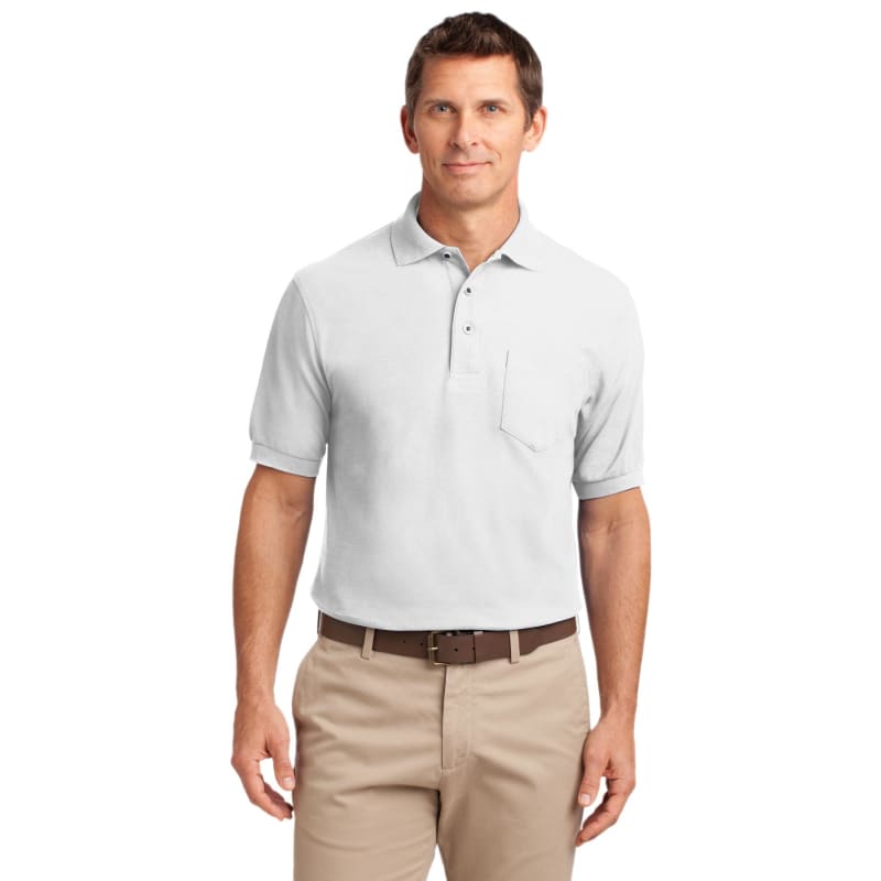 Port Authority Silk Touch Polo With Pocket. 53