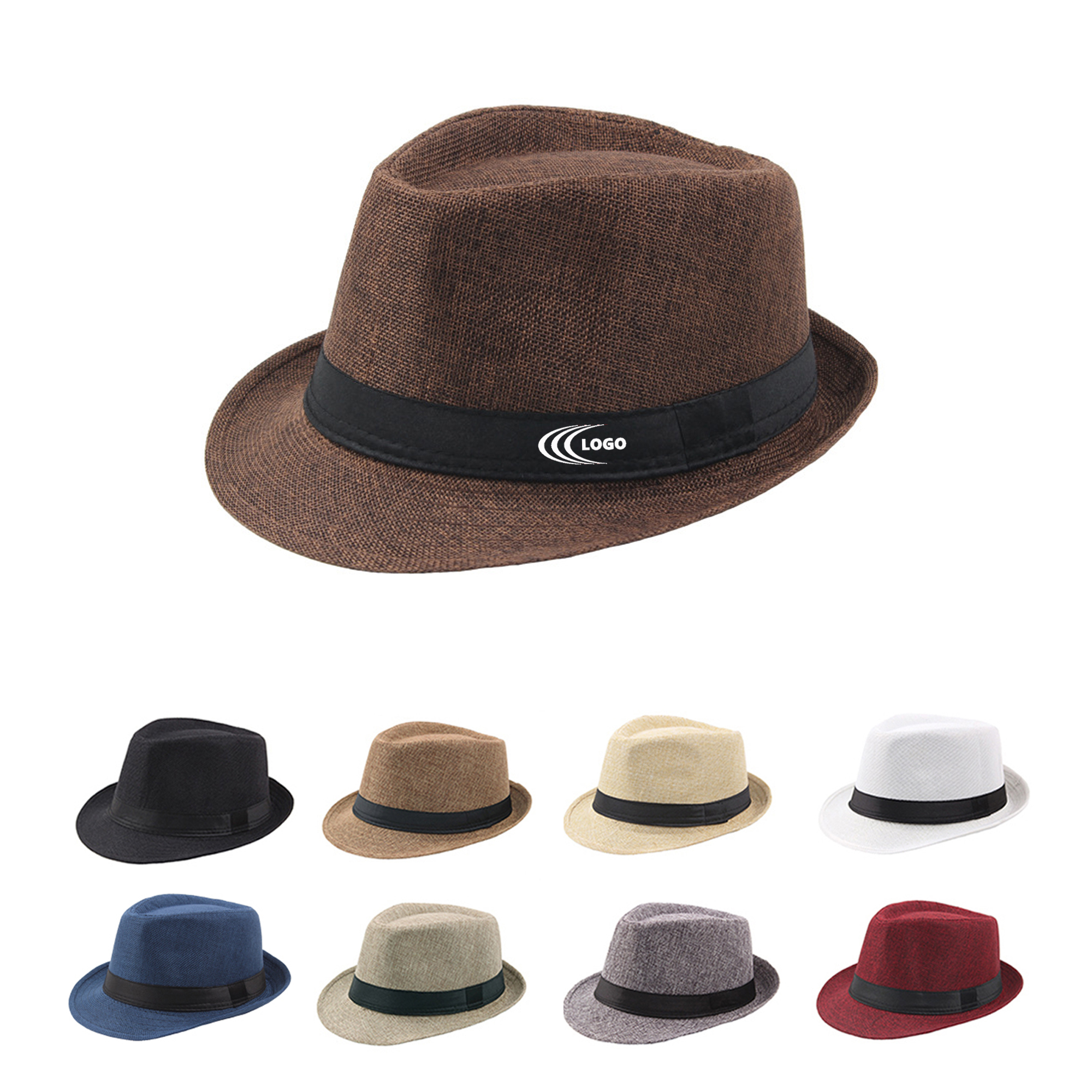Classic Straw Fedora Hat 1