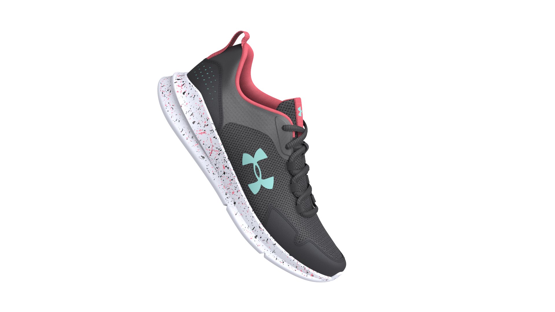 Girls' Grade School UA Essential Paint Splatter Sportstyle Shoes  1