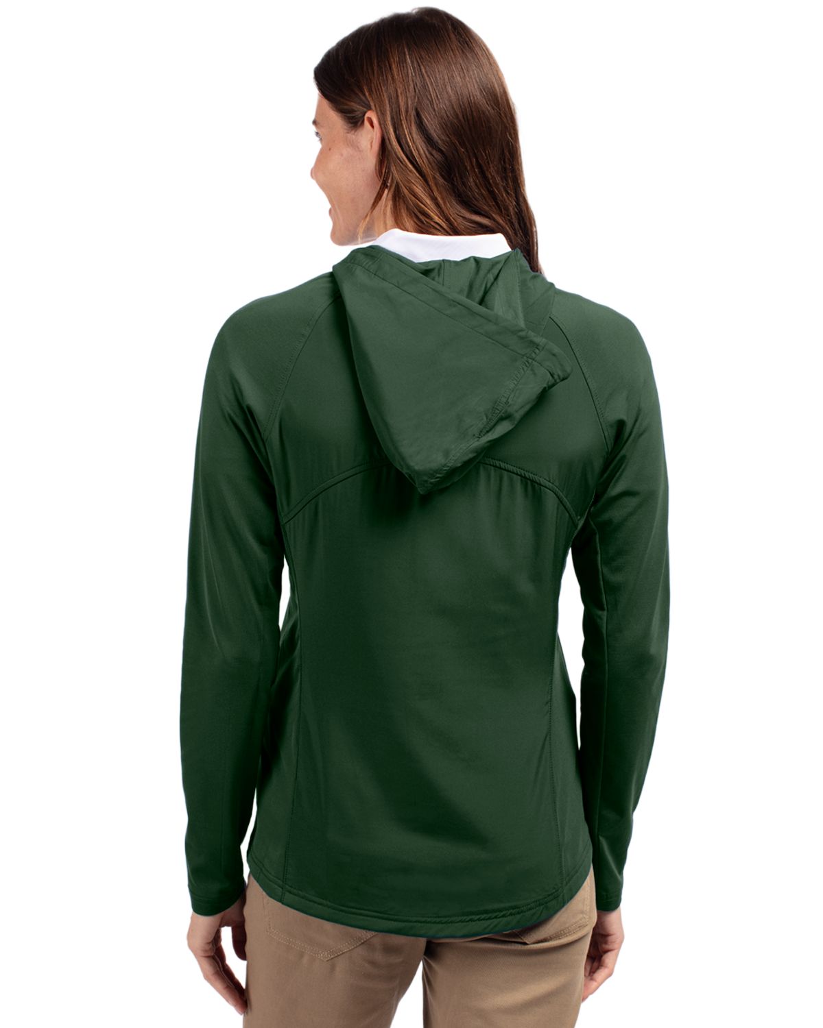 Cutter & Buck Adapt Recycled Soft Knit Stretch Womens Hybrid Full Zip Jacket 59