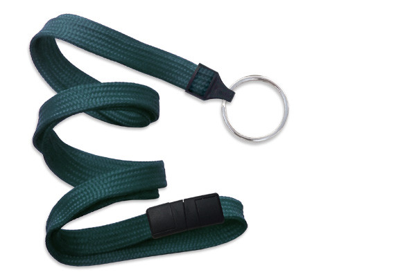 3/8" Breakaway Blank Lanyard w/Split Ring (Teal Blue) 2