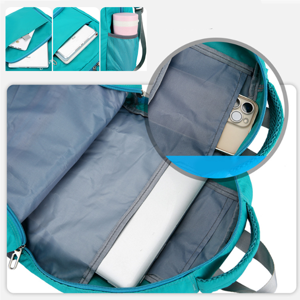Lightweight Foldable Hiking Backpack Travel School Bag 2