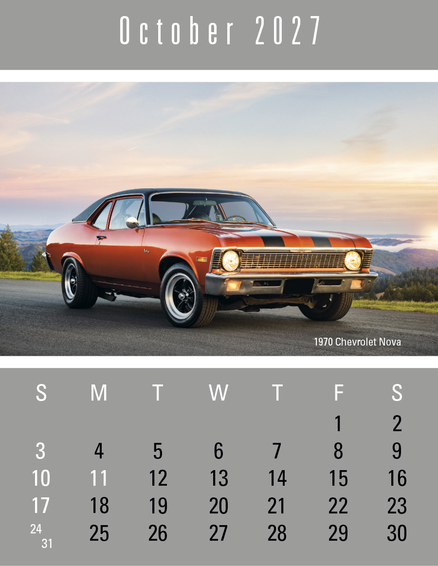 Triumph® Calendars Press-N-Stick Cruisin' Cars Calendar 48