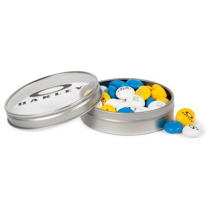 1.5 oz. Personalized M&M'S® in Silver Tin with Custom Lid 1
