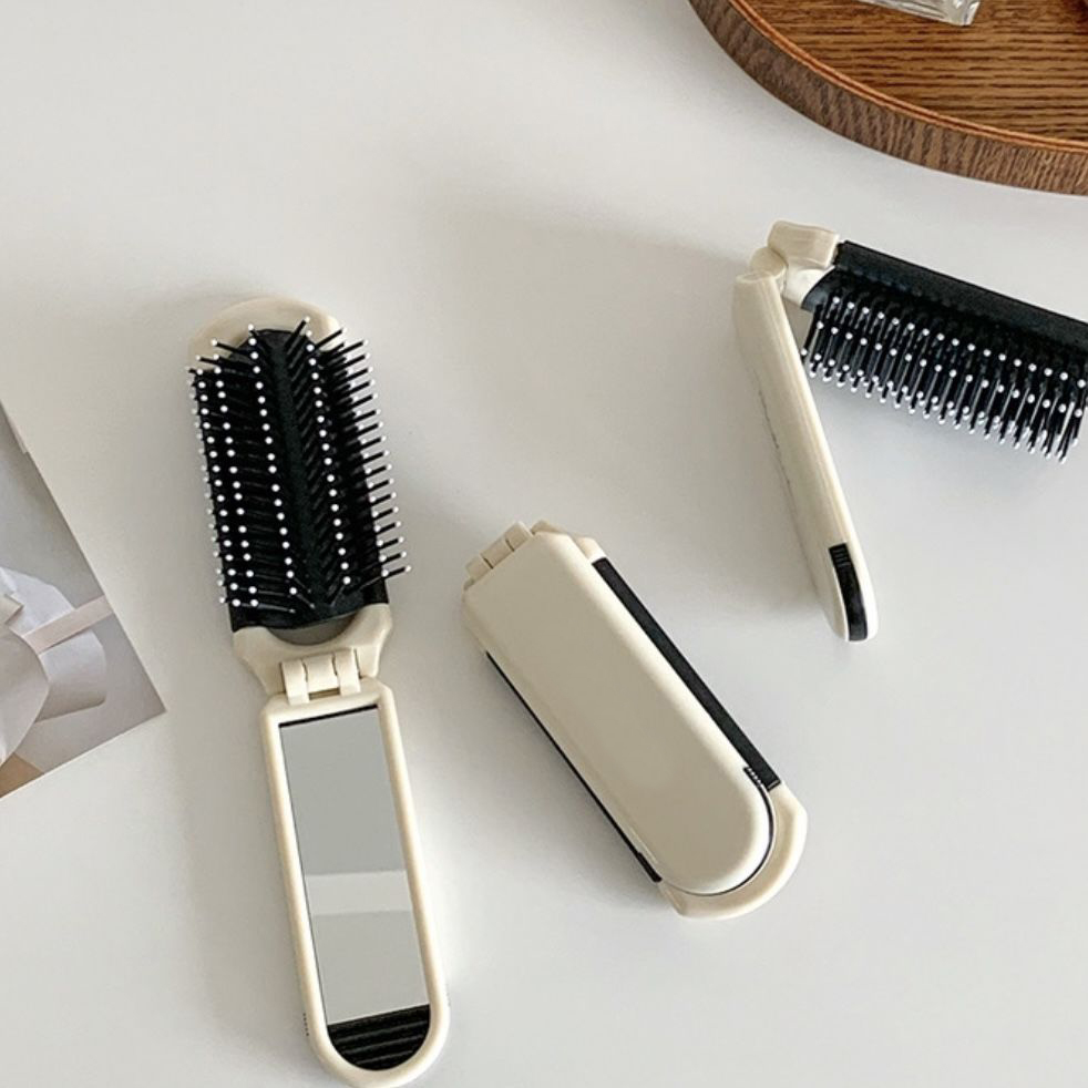 Foldable Hair Brush With Mirror 6
