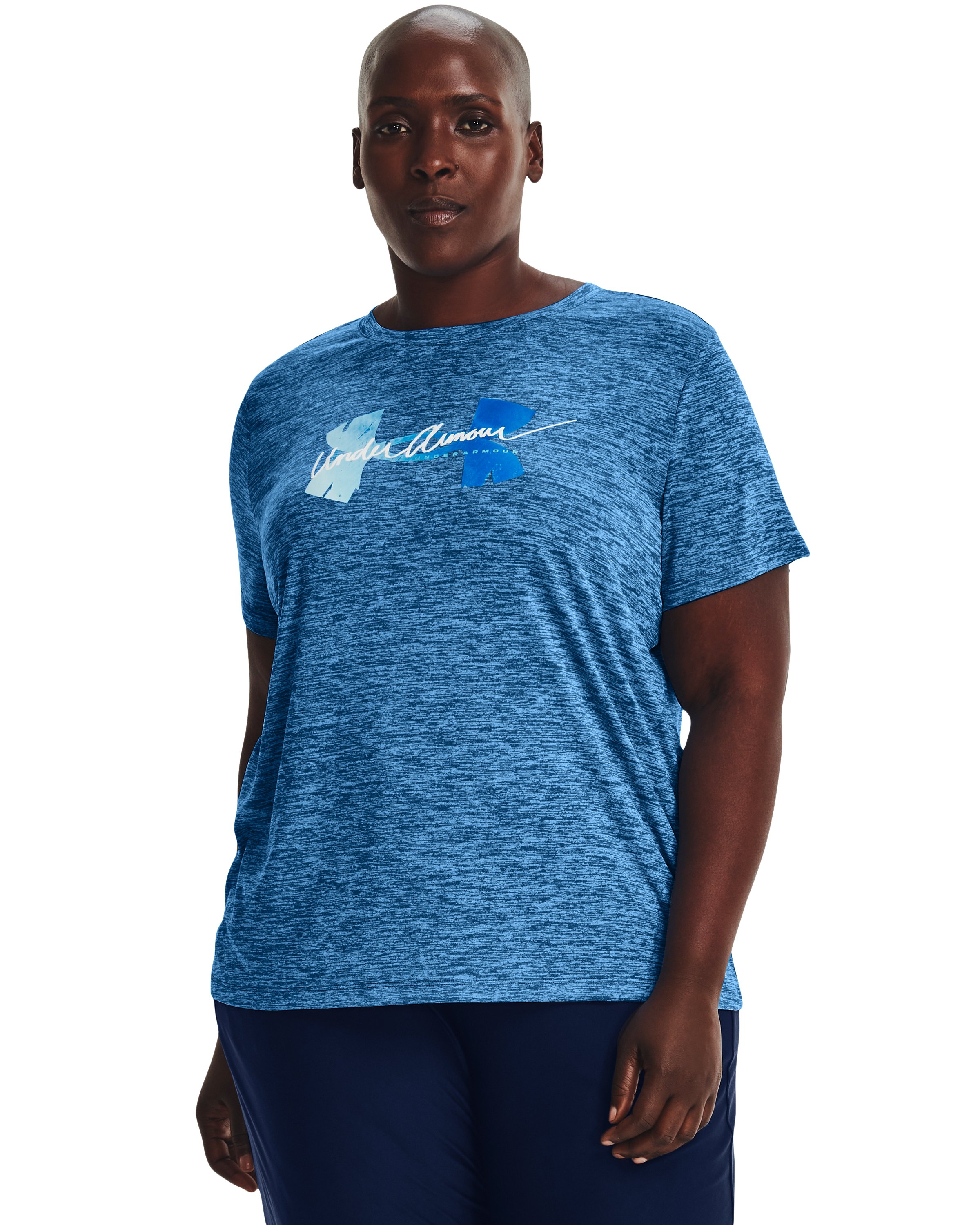 Women's UA Tech Twist Script Logo Short Sleeve 2