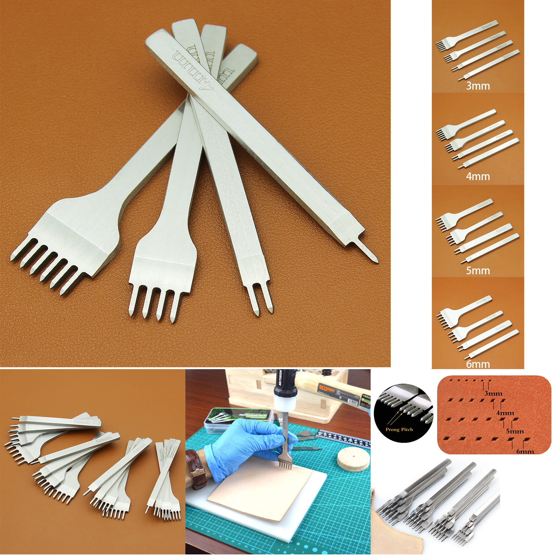 DIY Leather Art Carving Handmade Punching Tool