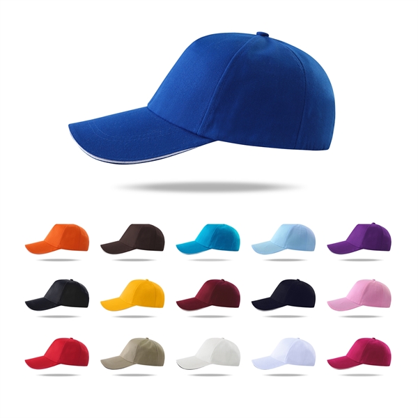 Stock Poly Cotton 5 Panel Cap, Double Buckle Back Fastener 20