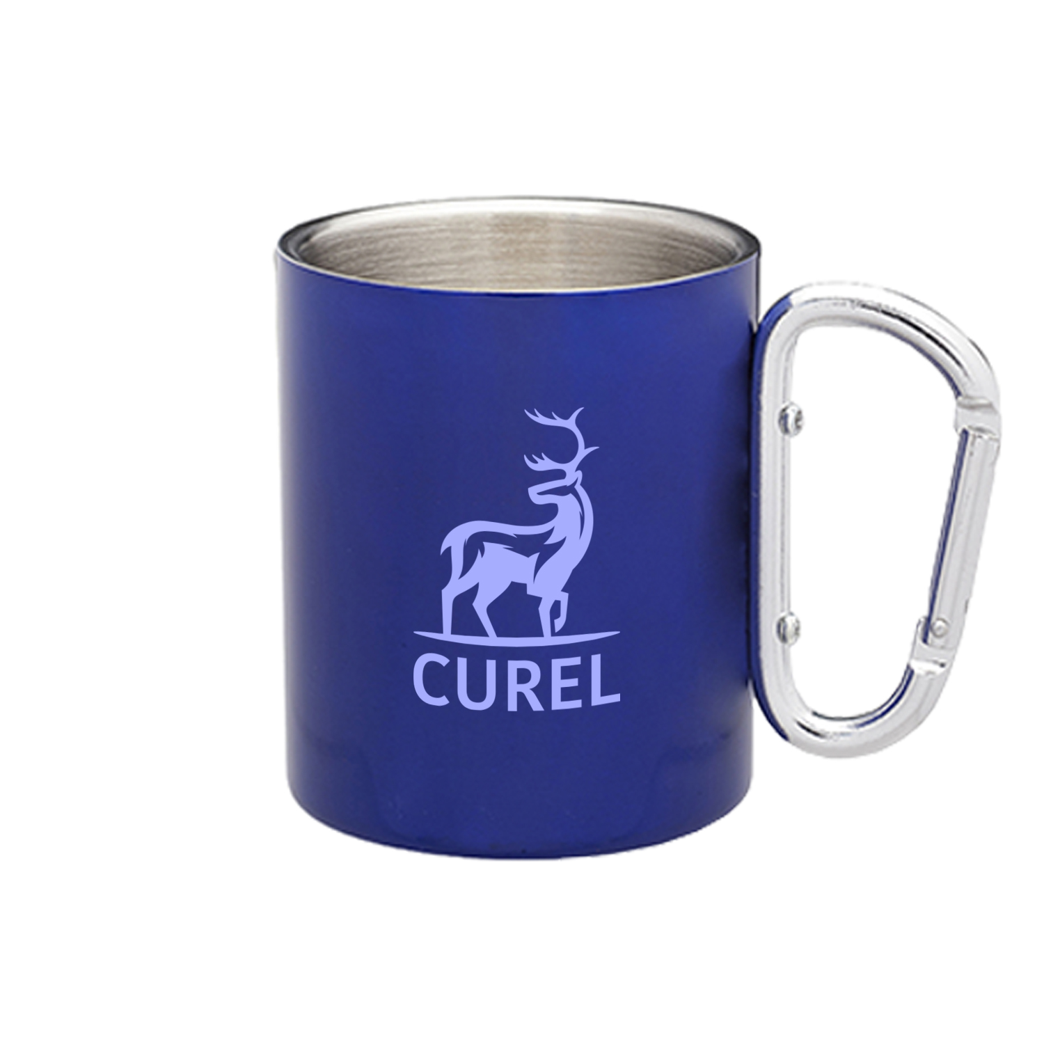 10 oz. Warden Carabiner Handle Stainless Steel Mug (1 Color Imprint) 1