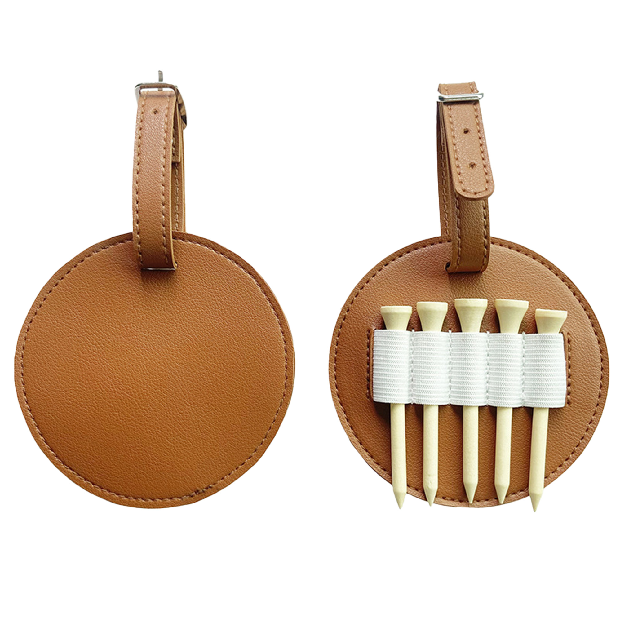 Portable PU Golf Tee Storage Pouch Keychain Accessory With Compact 1