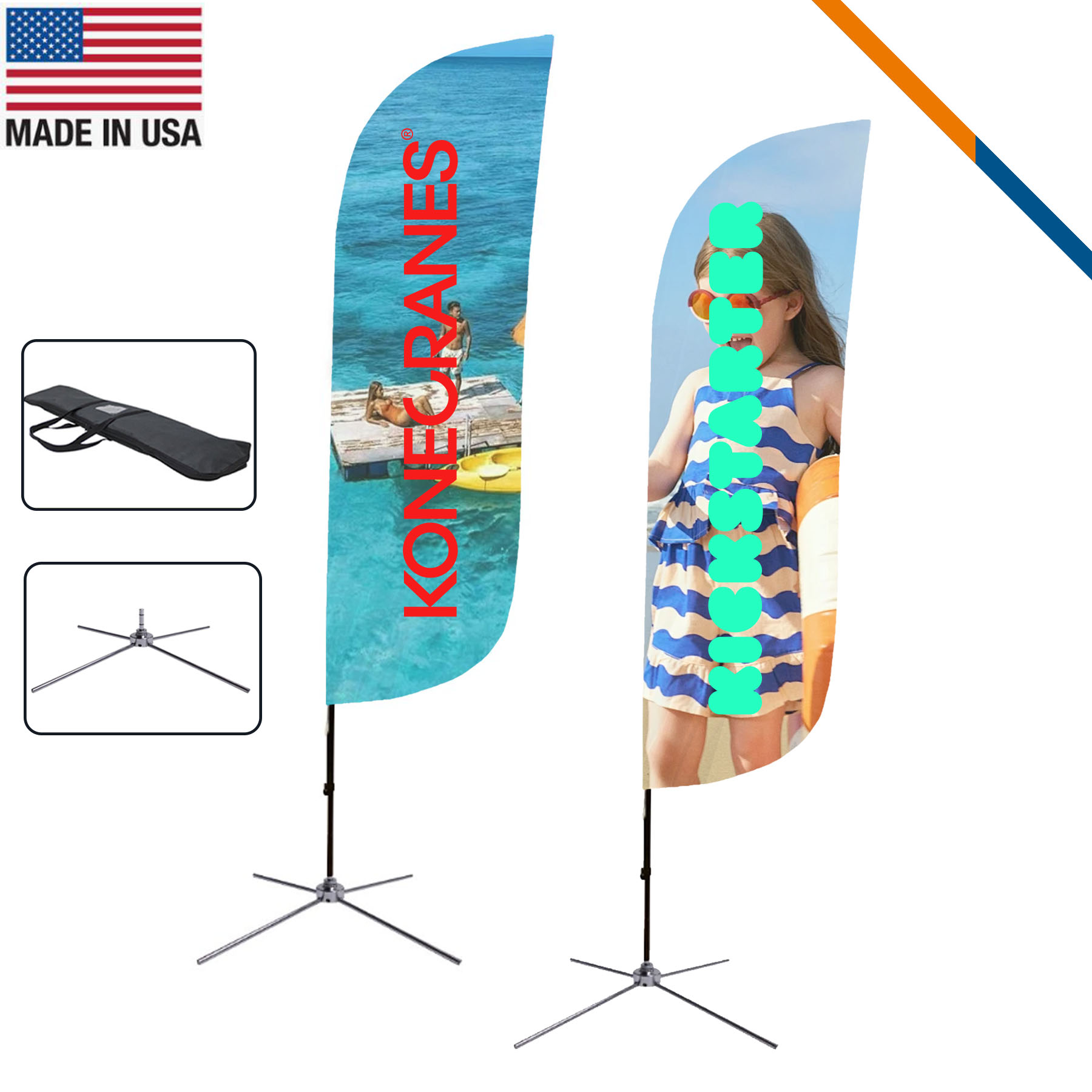 10' Lajas Double-Sided Feather Flag 3