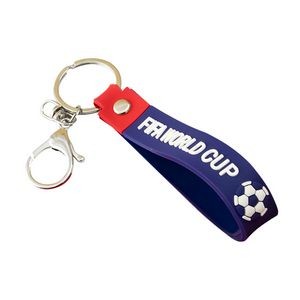 World Cup Football PVC Keychain With Key Ring Design 28