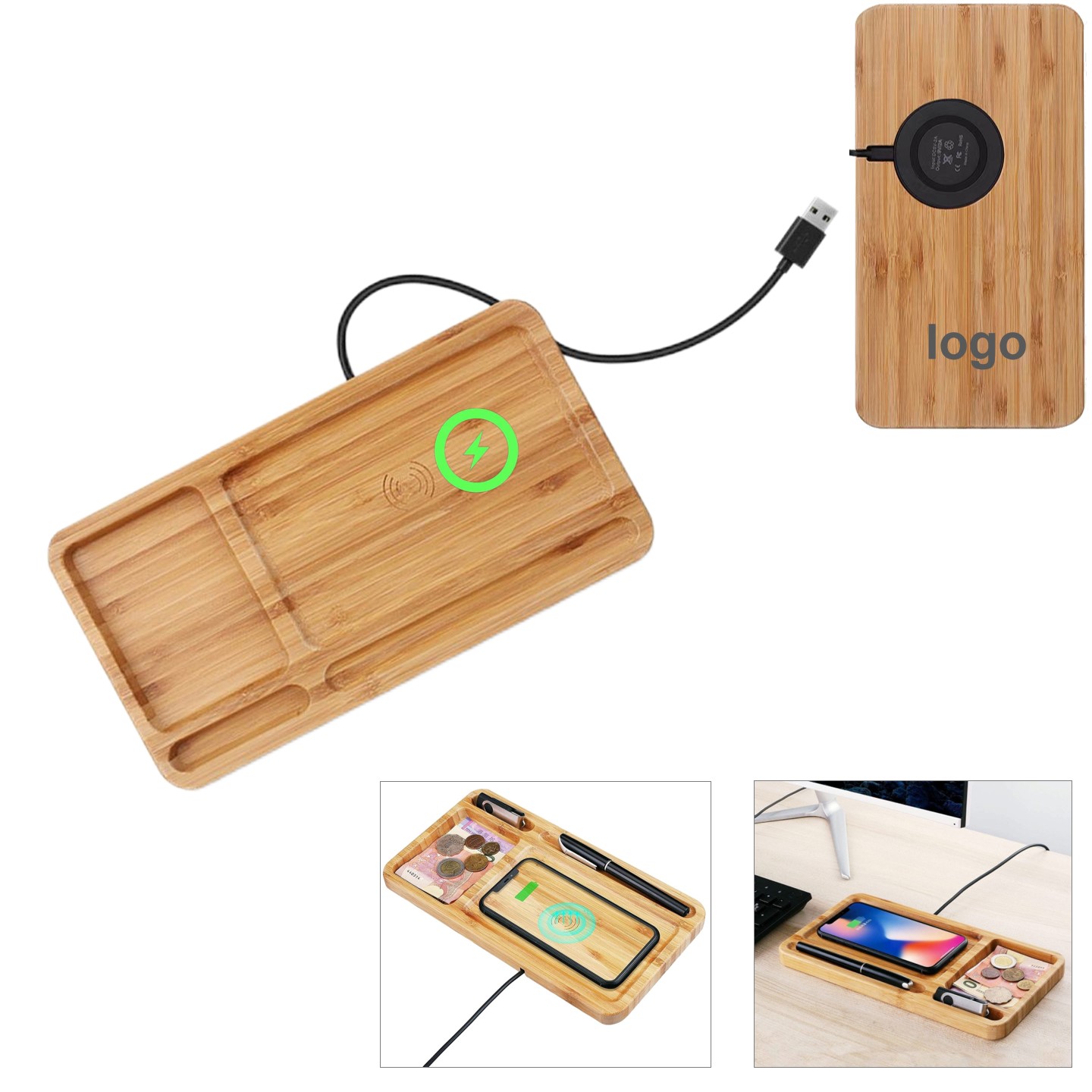 Wood Wireless Charging Pad 2