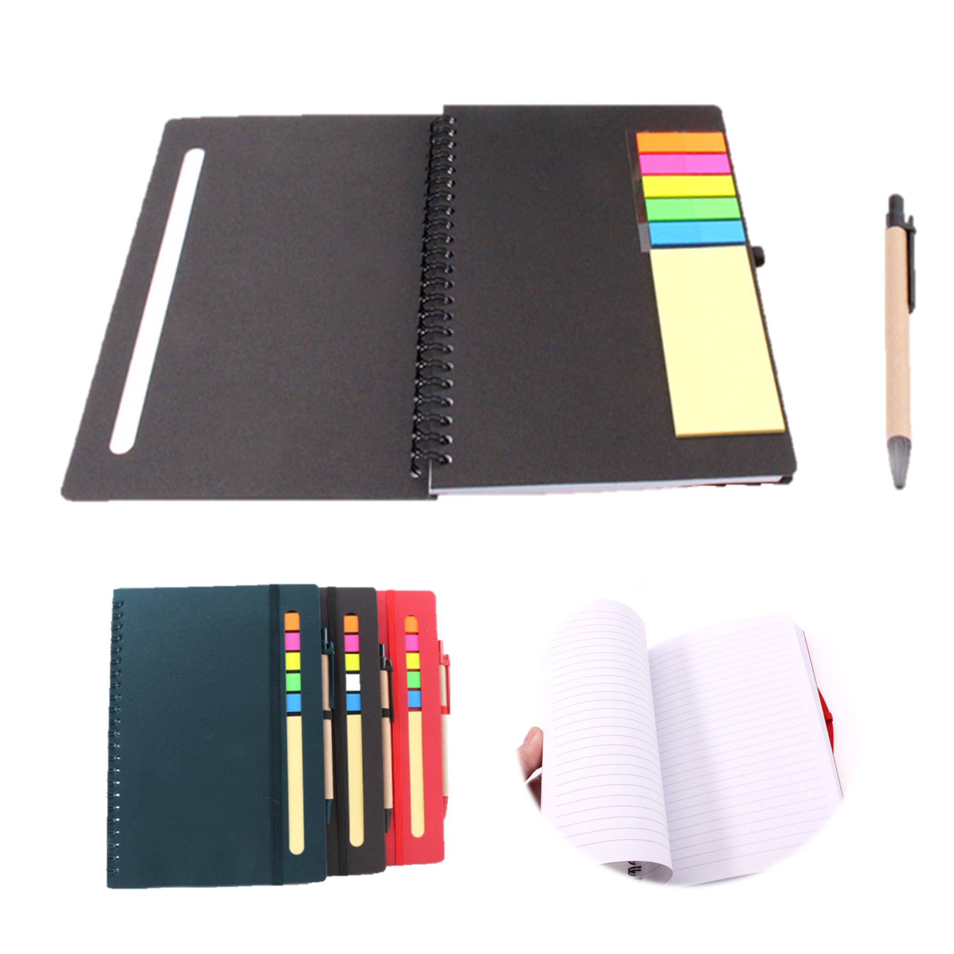 Creative Sticky Notes Coil Notebook With Pen 3