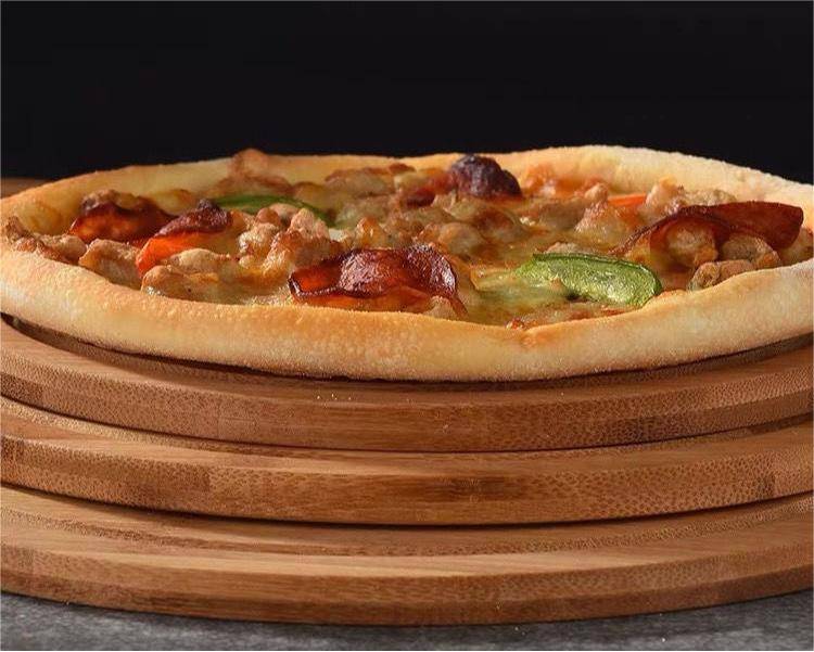 Round Wooden Pizza Paddle Tray 4