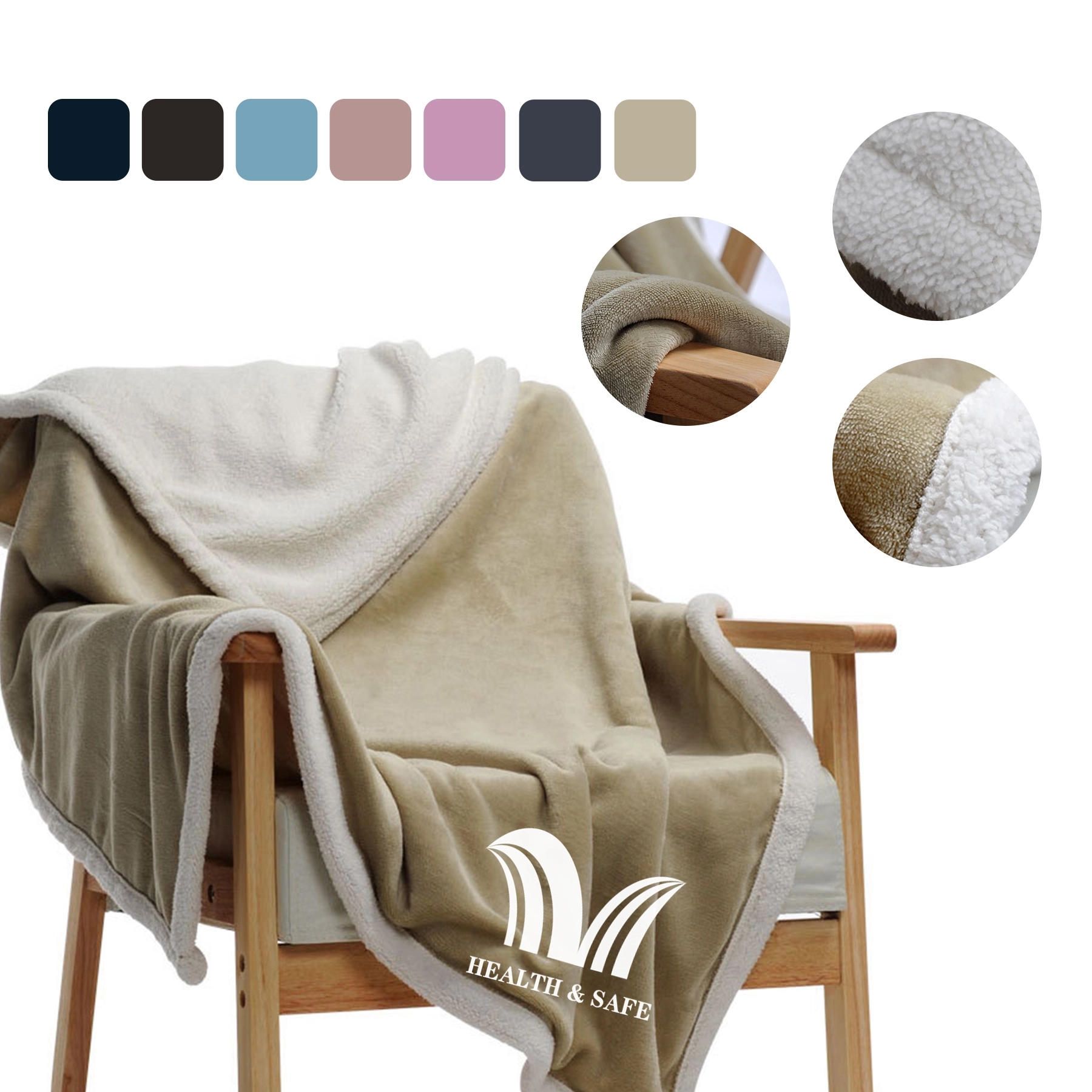 Plush Sherpa Fleece Throw Soft & Cozy Reversible Blanket 1