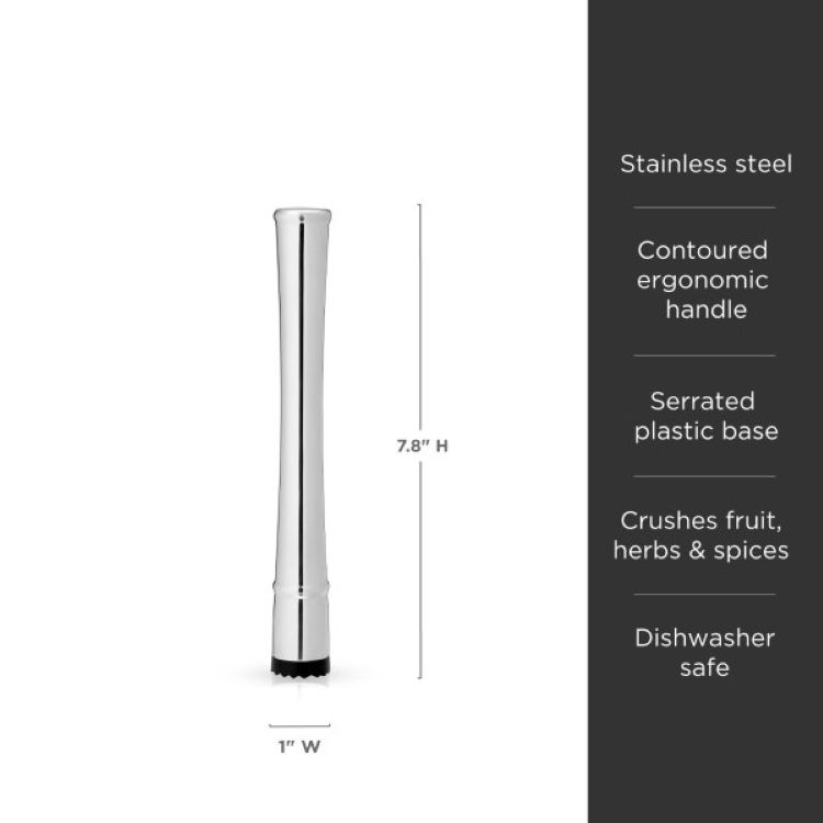 Viski® Stainless Steel Muddler 7