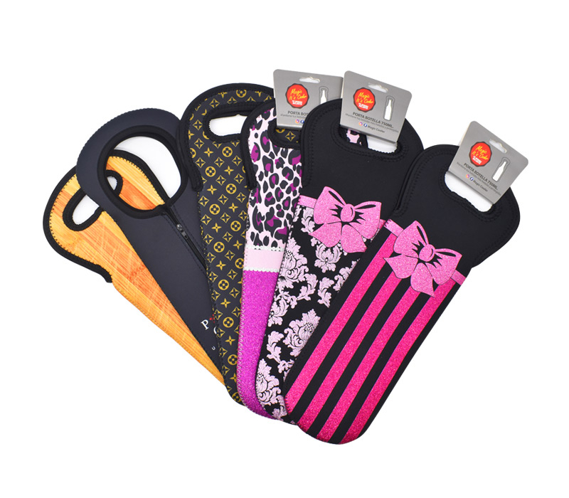 Neoprene Wine Bottle Cooler, custom koozie with logo imprint 2