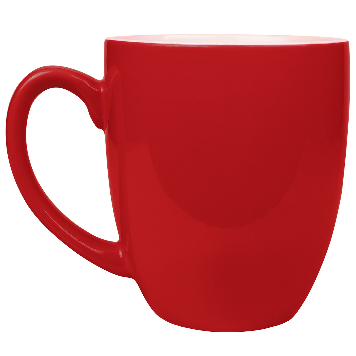 16oz Red Ceramic Bistro LazerMug 2