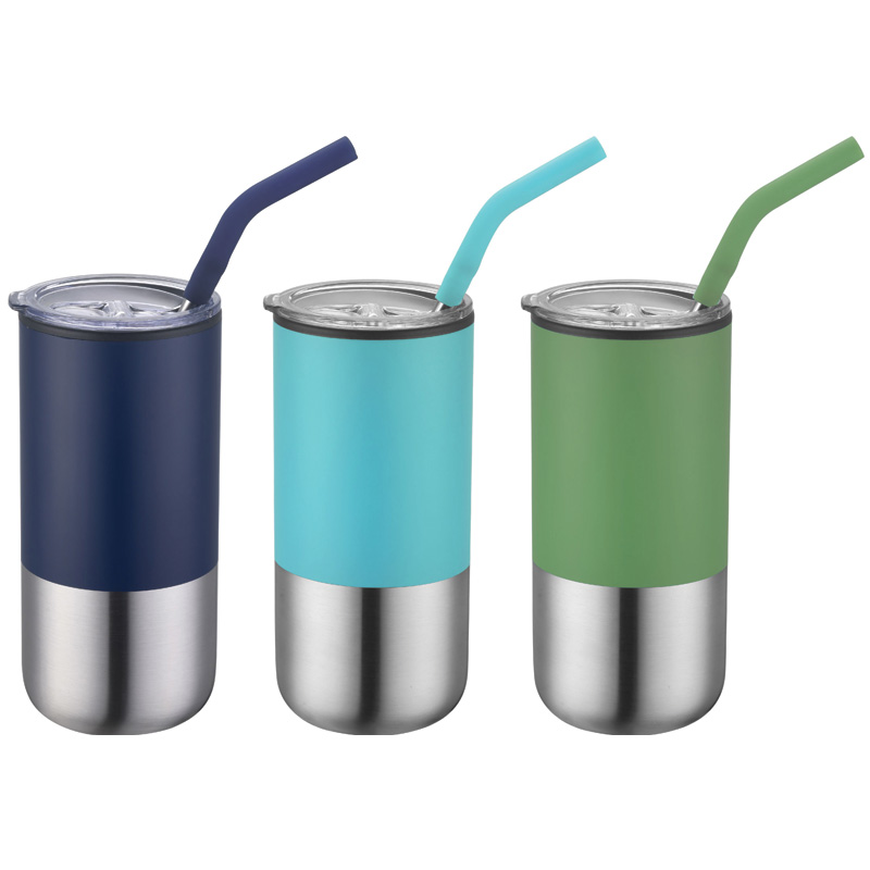 16oz. Stainless Steel Tumbler with Silicone Straw 6