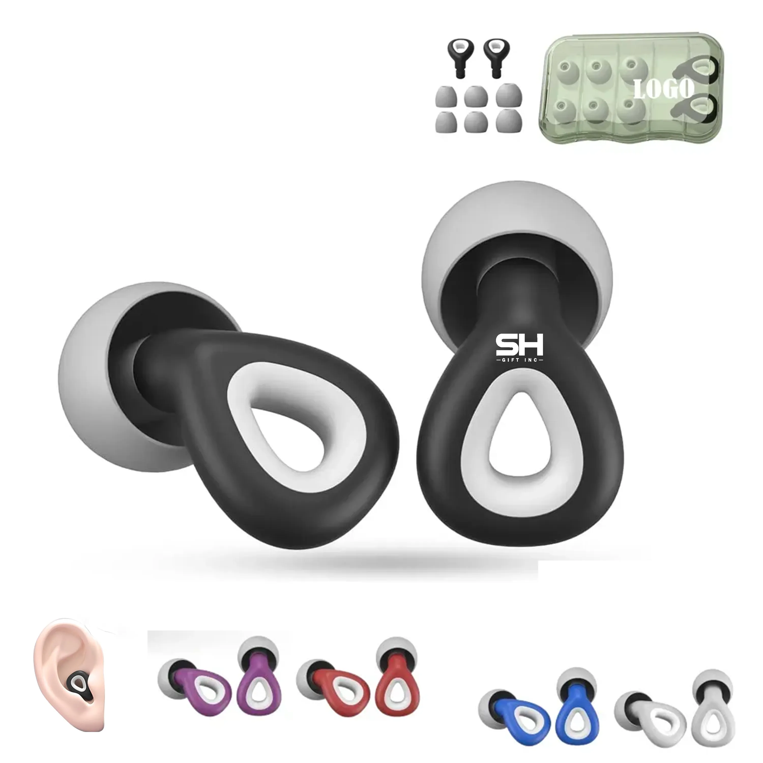 Noise Cancelling Slicone Earplugs Sets 1