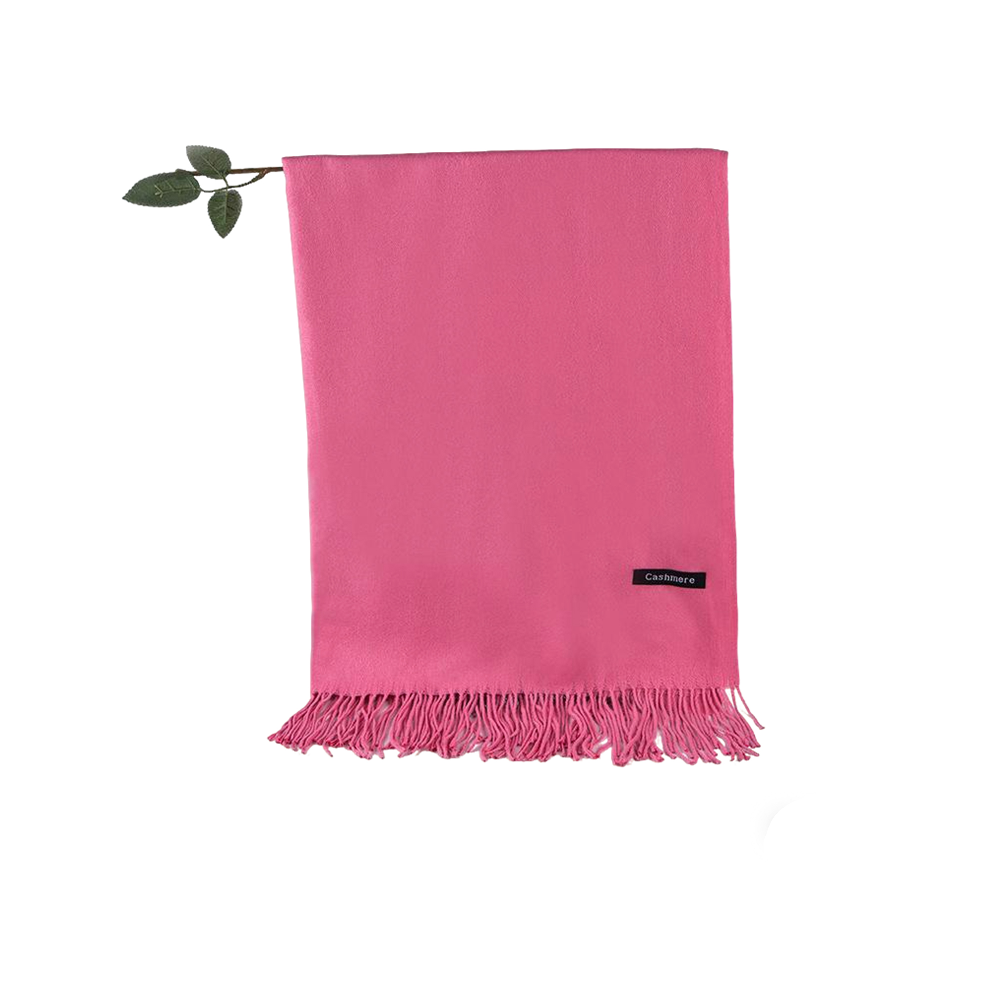 Soft Imitation Cashmere Woven Scarf With Fringe 71" By 28" 2