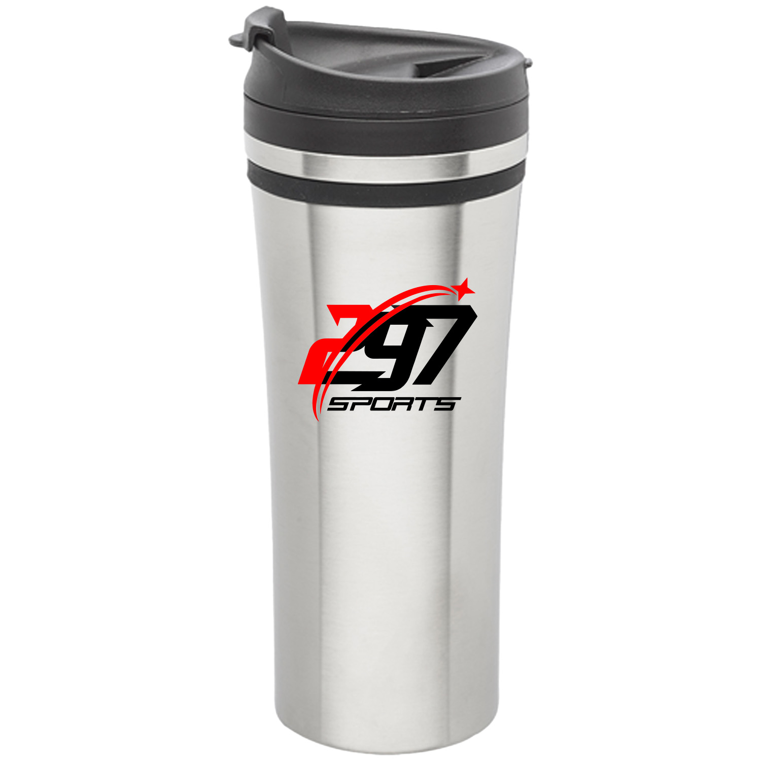 15 oz Insulated Stainless Steel Travel Mugs w/ Flip Lid Top 2